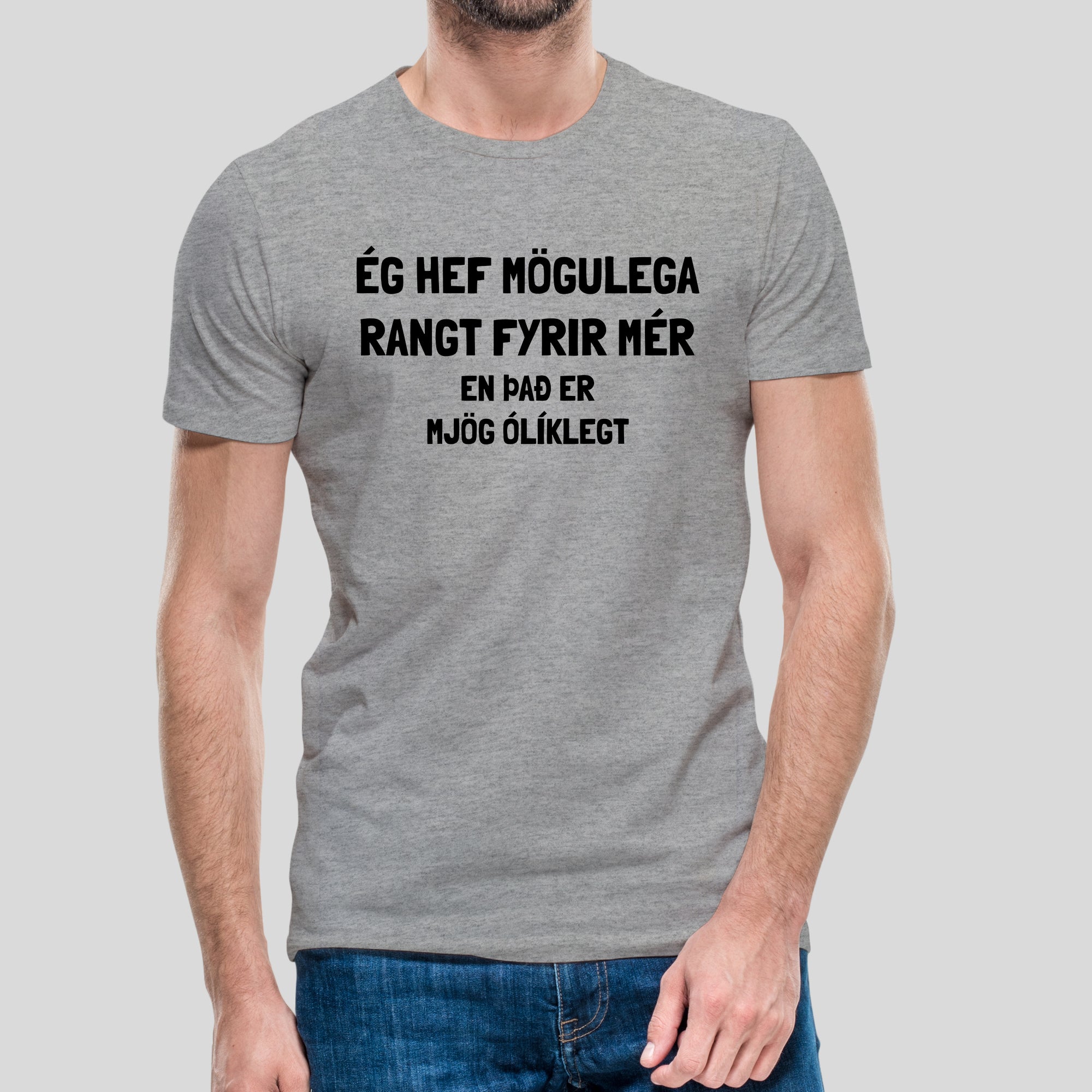 ÉG HEF MÖGULEGA RANGT FYRIR MÉR - Grár bolur