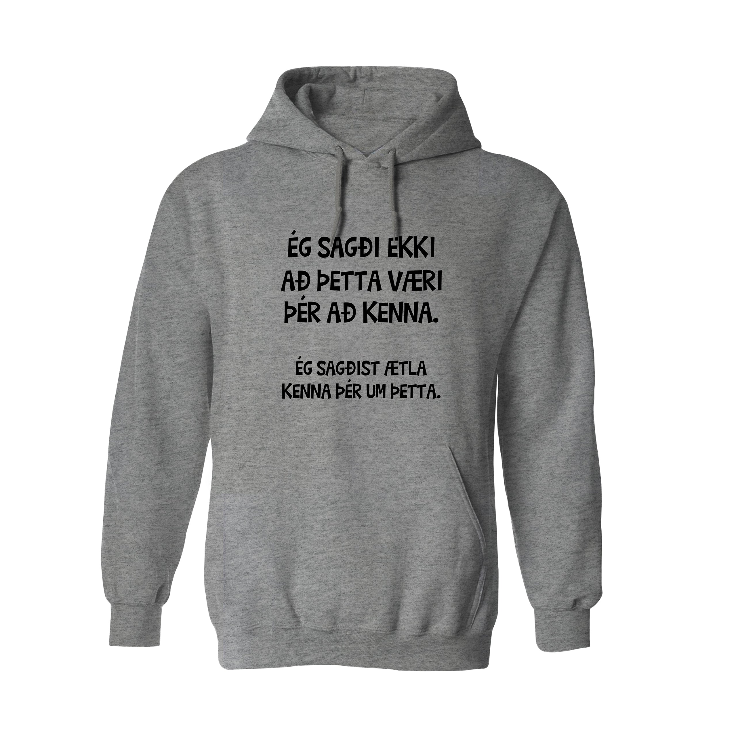 ÉG SAGÐI EKKI AÐ ÞETTA VÆRI ÞÉR AÐ KENNA - Hettupeysa - Grá