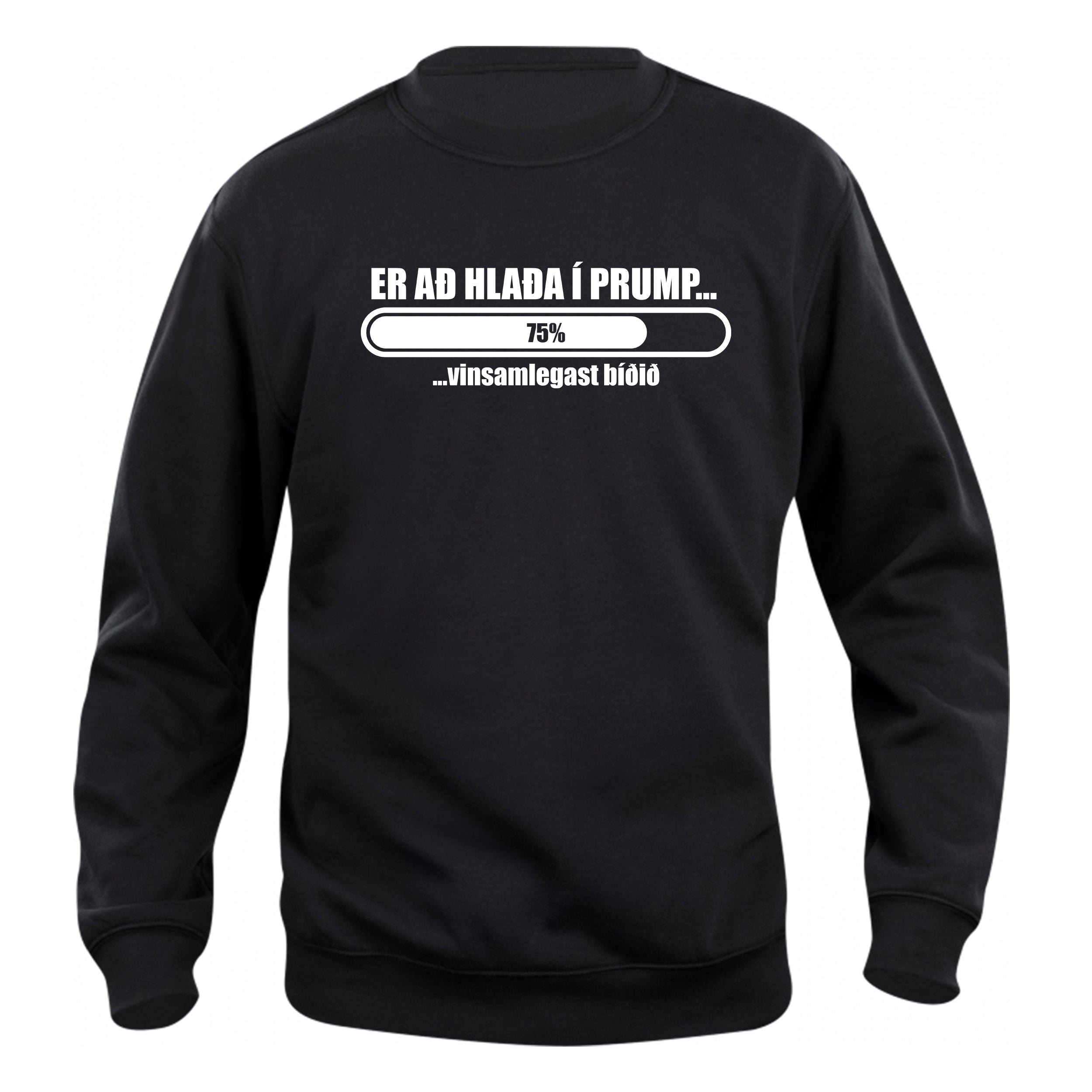 ER AÐ HLAÐA Í PRUMP - Peysa - Svört