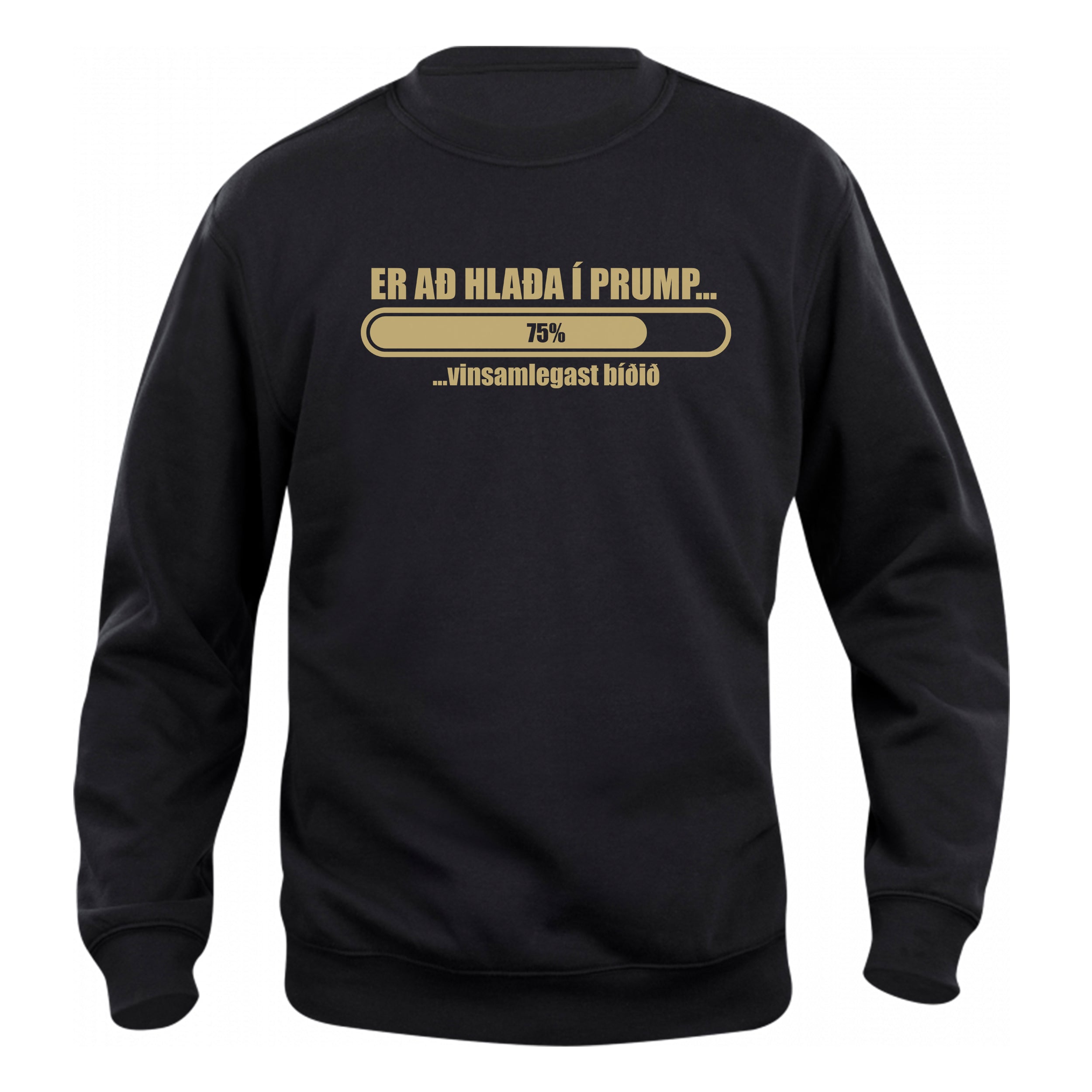 ER AÐ HLAÐA Í PRUMP - Peysa - Svört