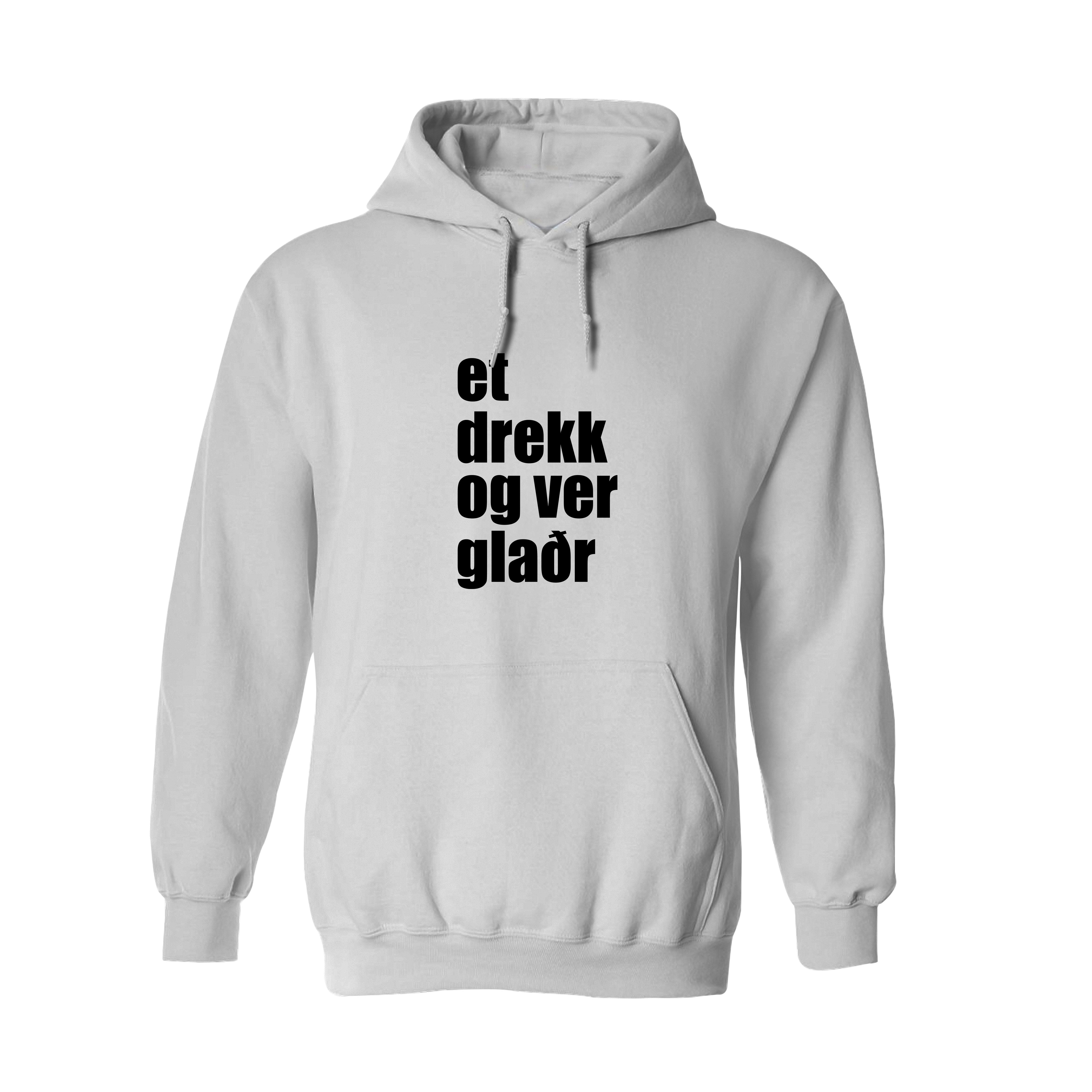 ET-DREKK OG VER-GLAÐR - Hettupeysa - Hvít