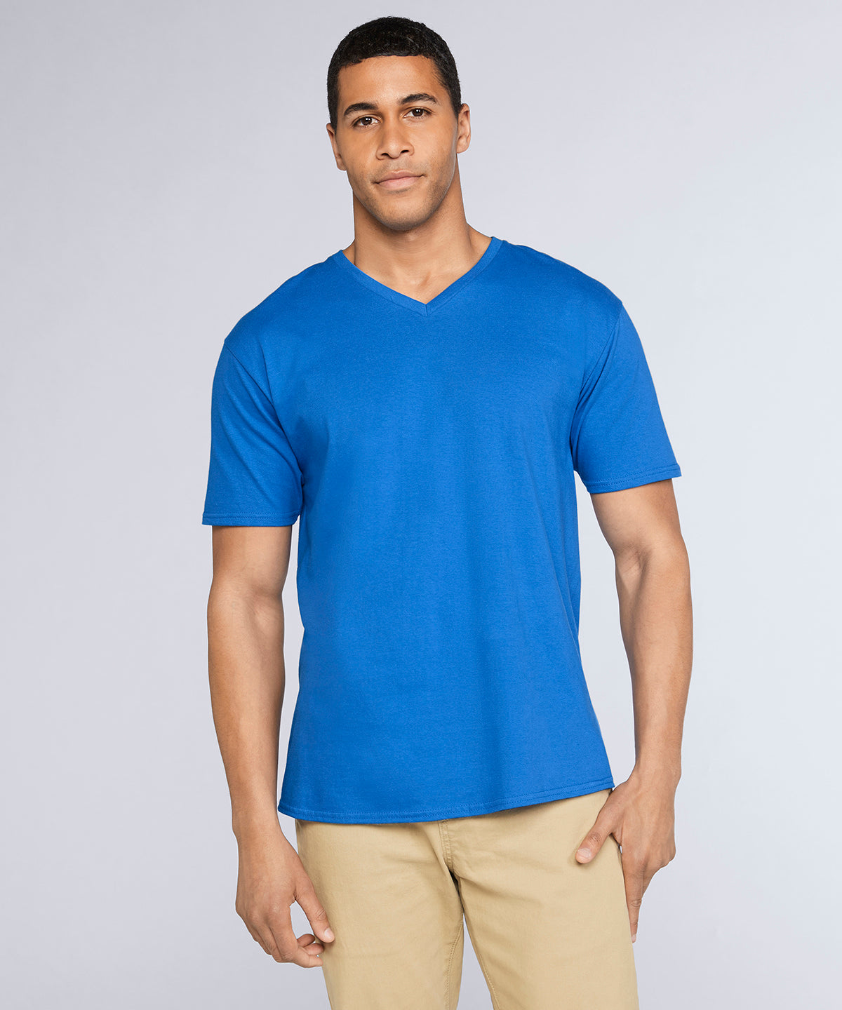 Stuttermabolir - Premium Cotton® Adult V-neck T-shirt