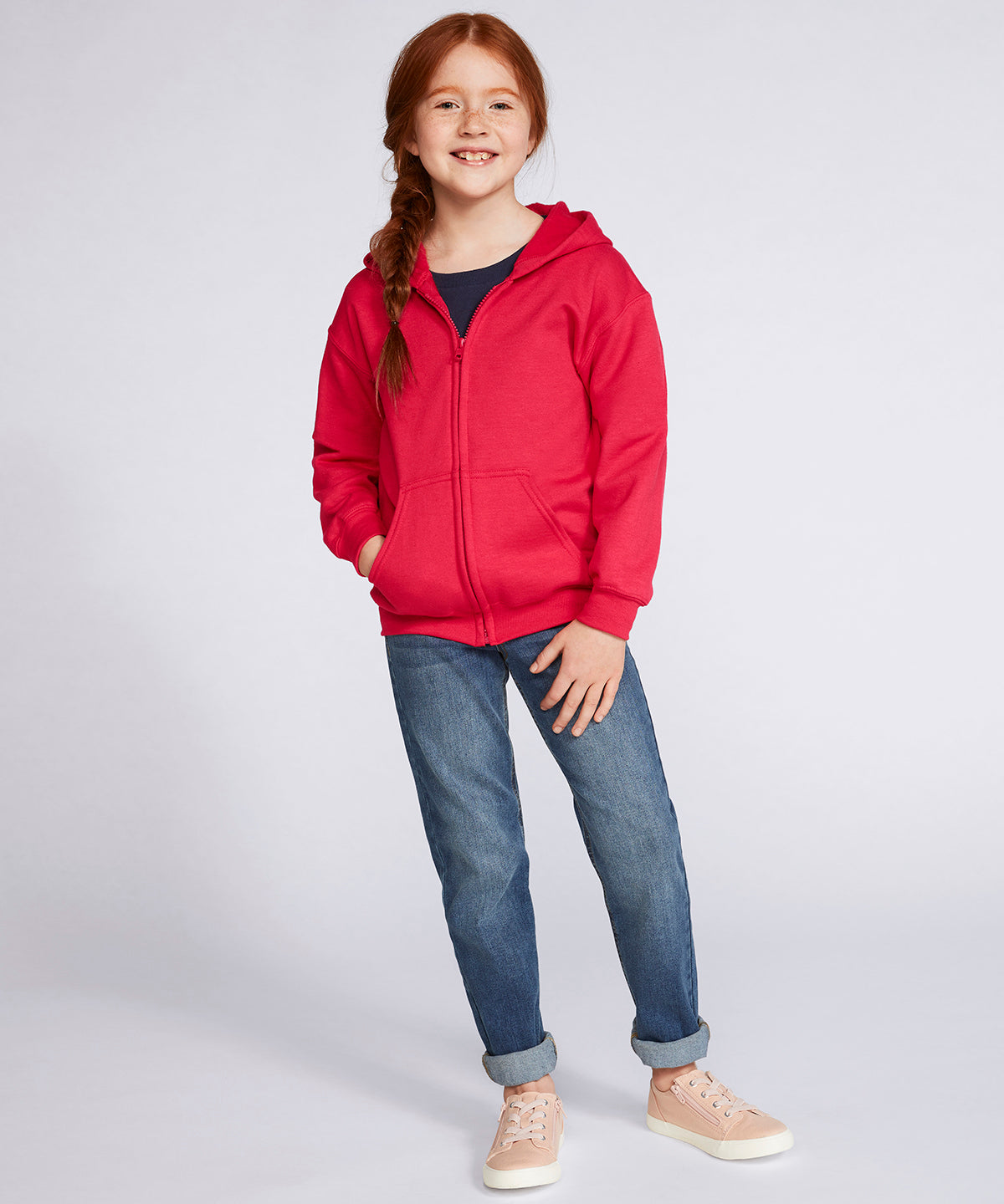 Hettupeysur - Heavy Blend™ Youth Full-zip Hooded Sweatshirt
