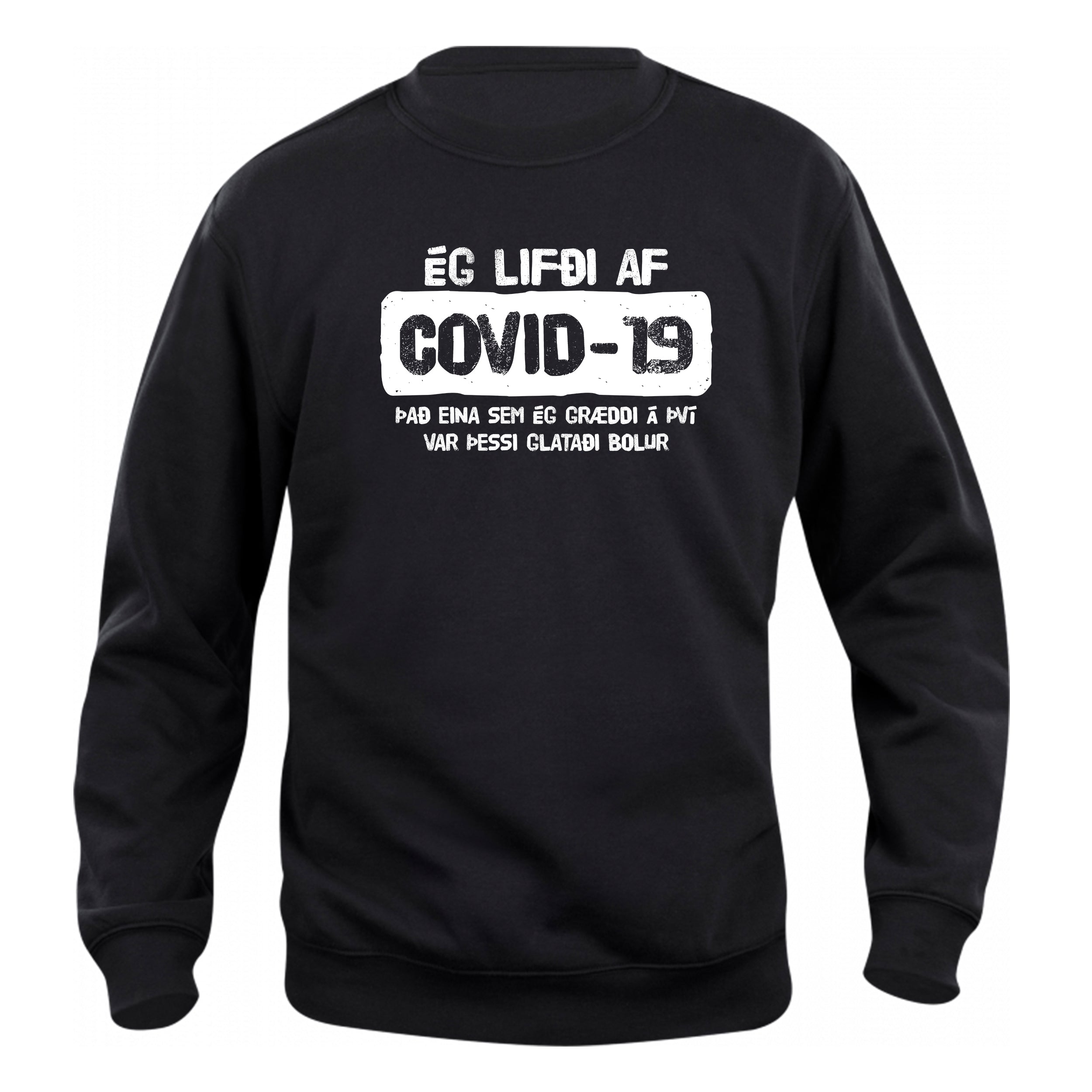ÉG LIFÐI AF -COVID-19 - Peysa - Svört