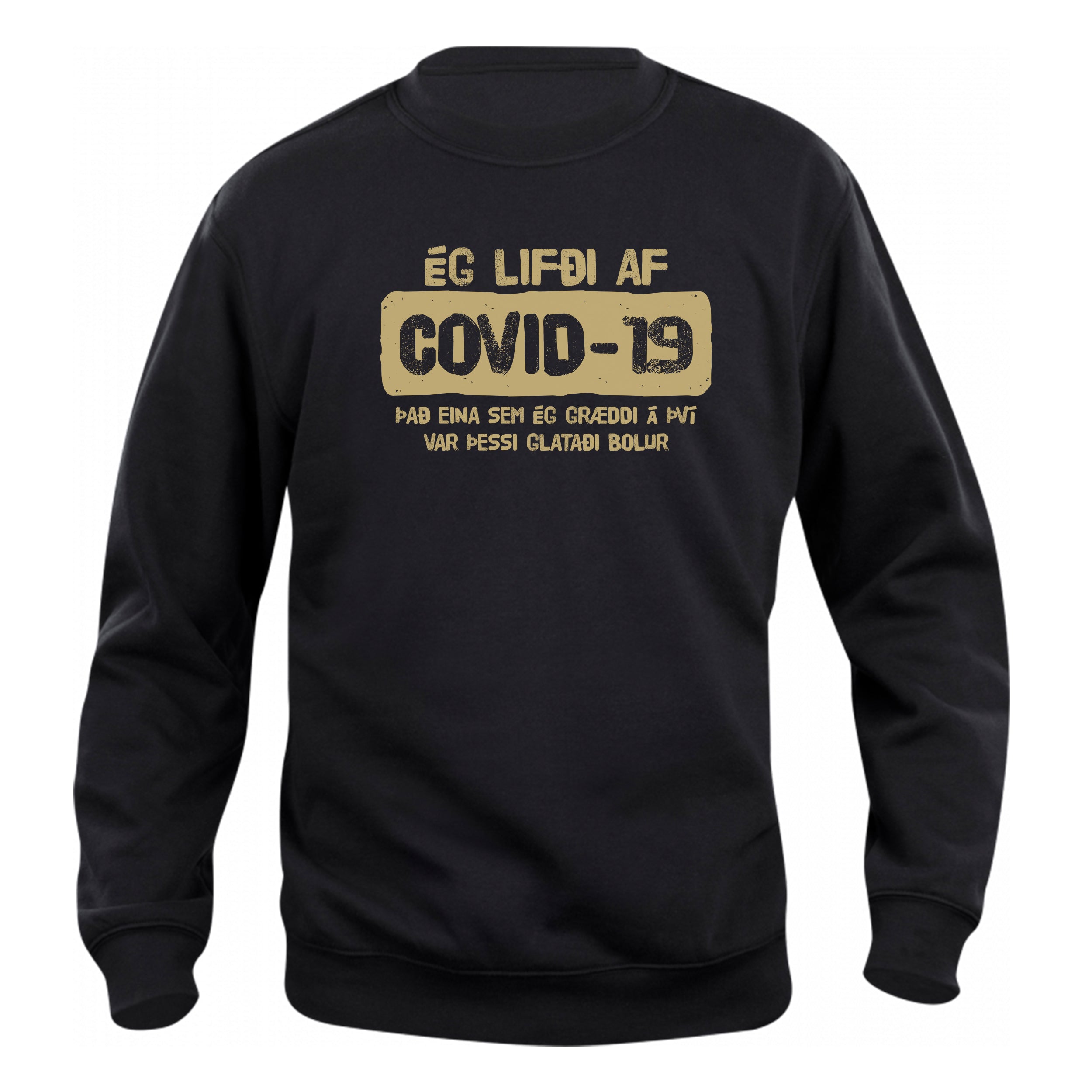 ÉG LIFÐI AF -COVID-19 - Peysa - Svört