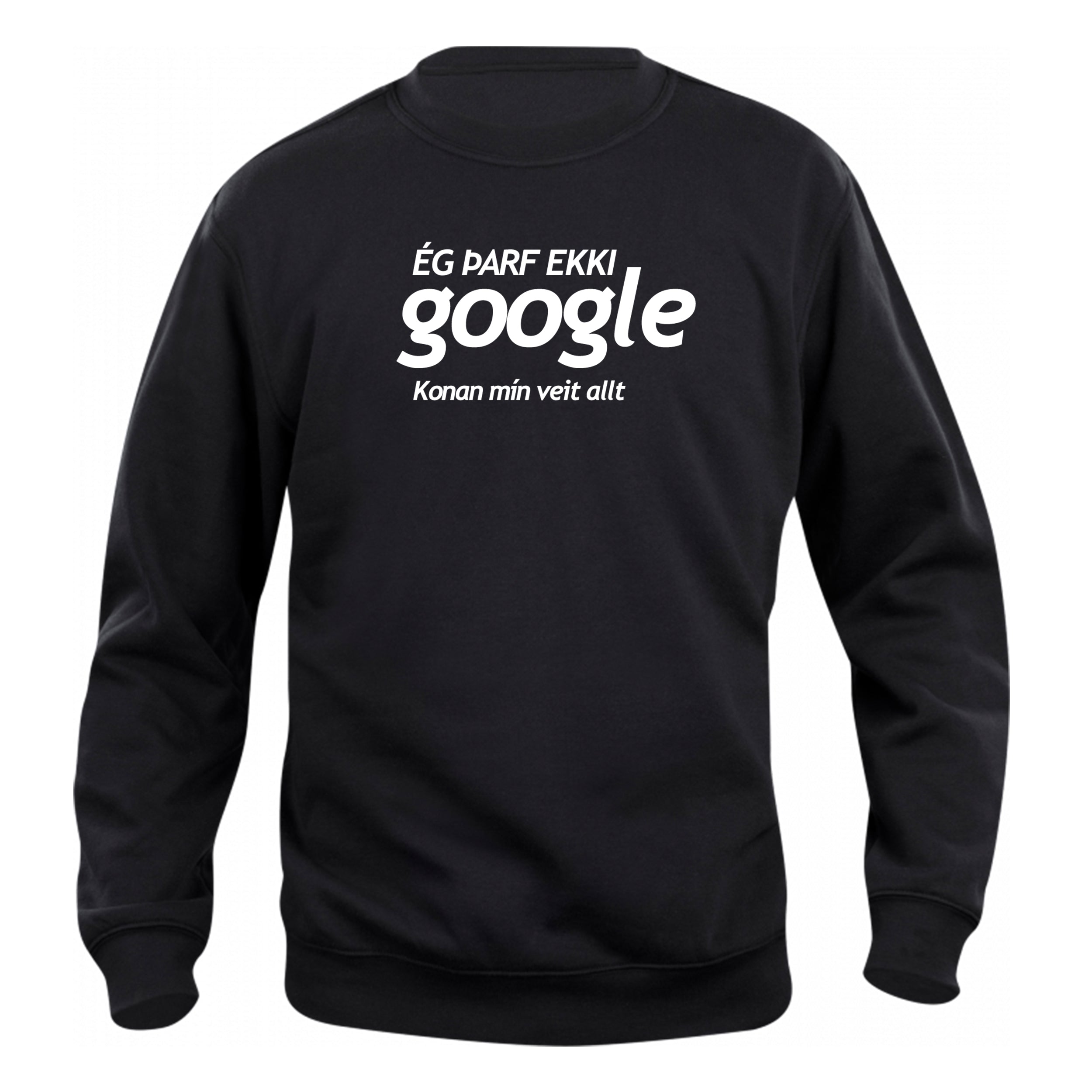 ÉG ÞARF EKKI GOOGLE - Peysa - Svört