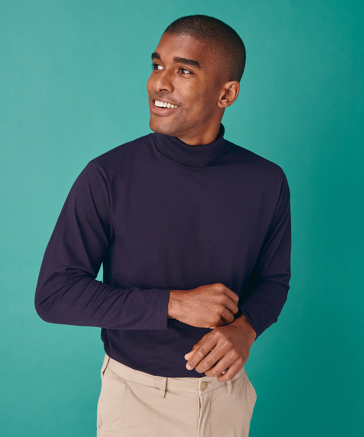Háskólapeysur - Long Sleeve Roll Neck Top