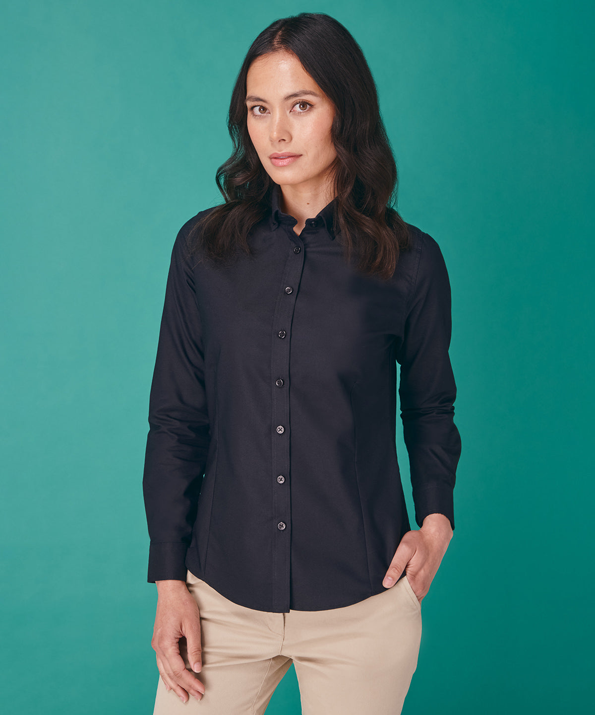 Bolir - Women's Modern Long Sleeve Oxford Shirt