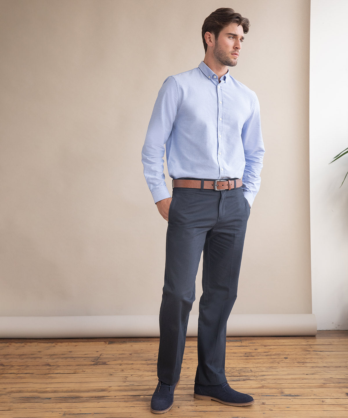 Buxur - Teflon®-coated Flat Front Chino