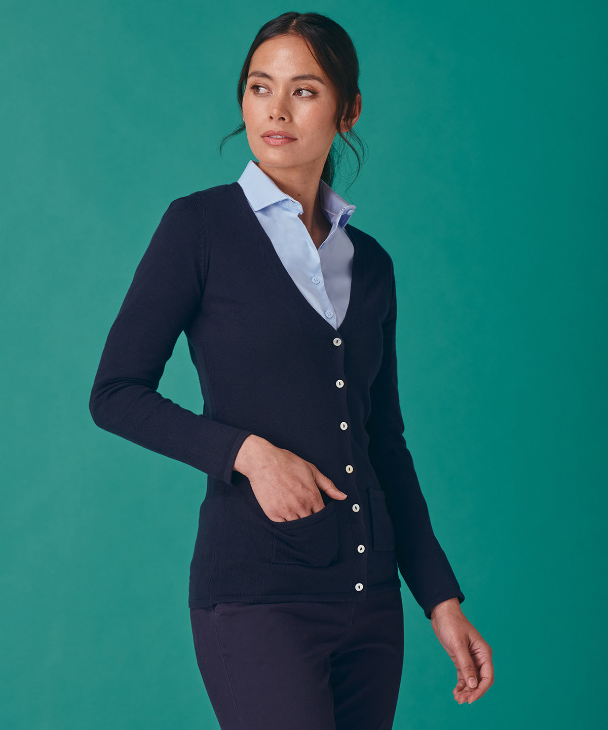 Cardigans - Women's V-button Cardigan