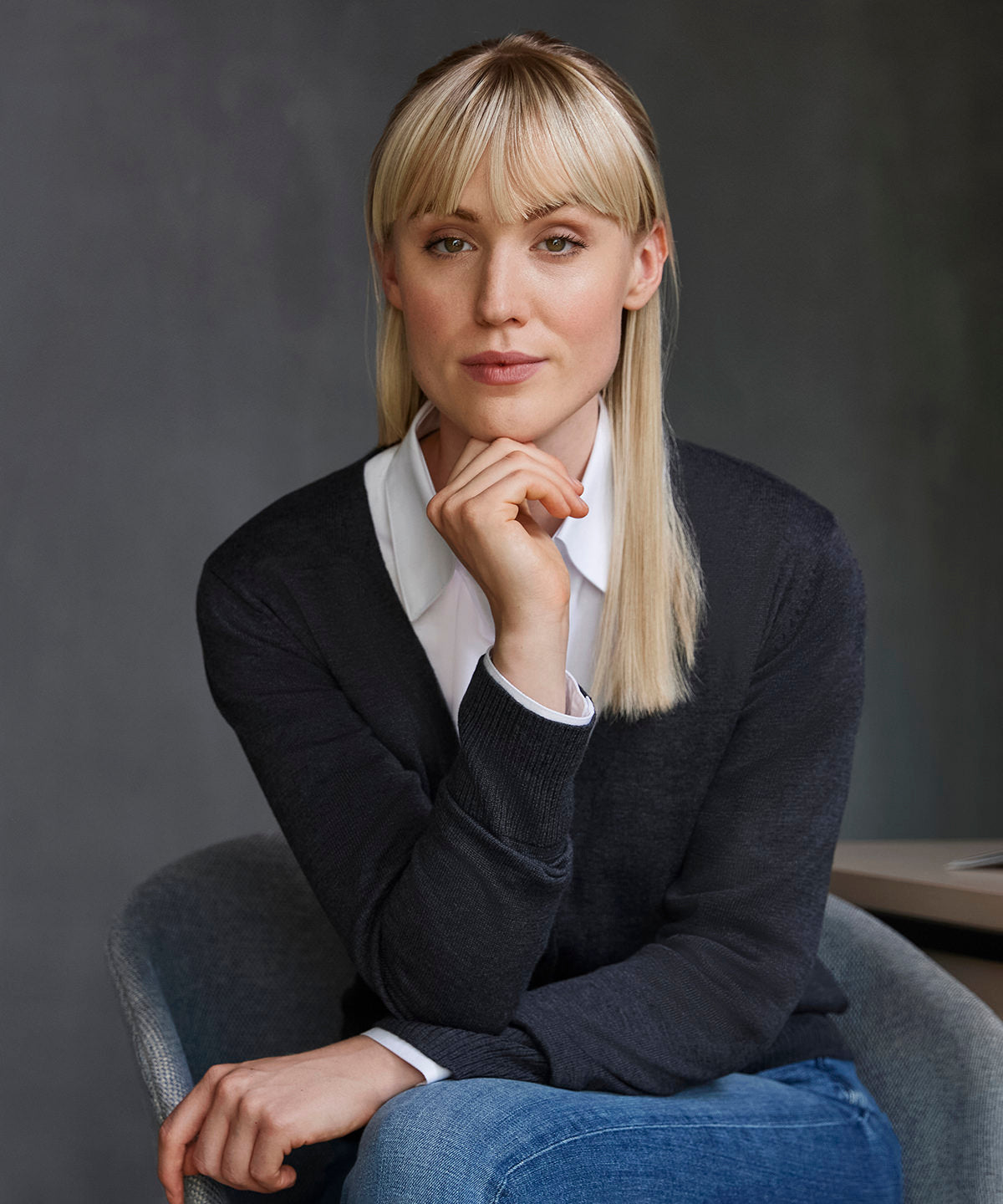 Cardigans - Women's V-neck Knitted Cardigan
