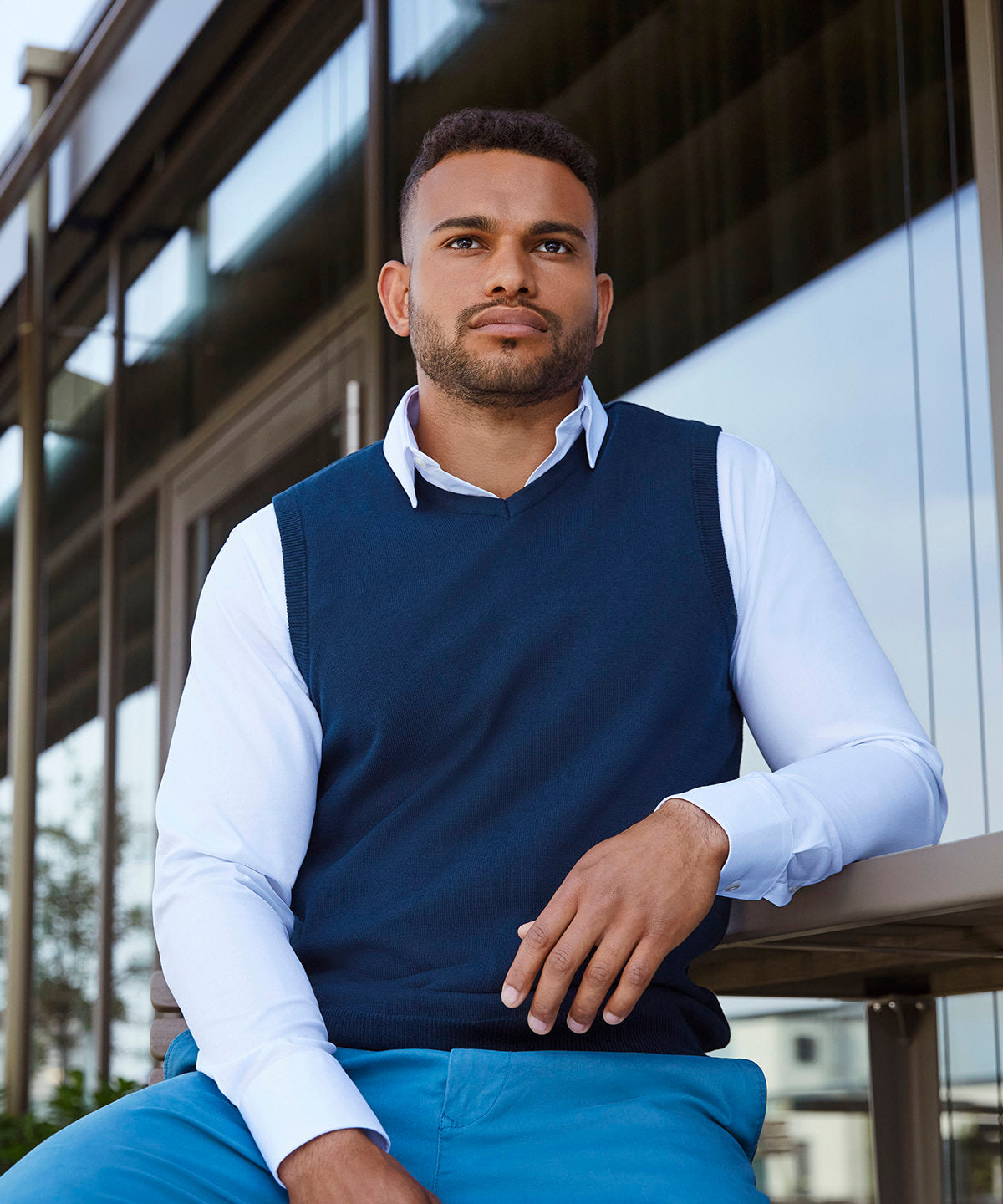Prjónaðar peysur - V-neck Sleeveless Knitted Sweater