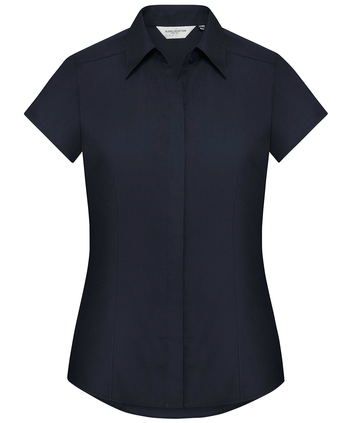 Bolir - Women's Cap Sleeve Polycotton Easycare Fitted Poplin Shirt