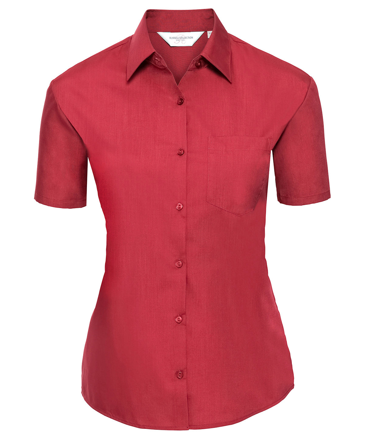 Bolir - Women's Short Sleeve Polycotton Easycare Poplin Shirt