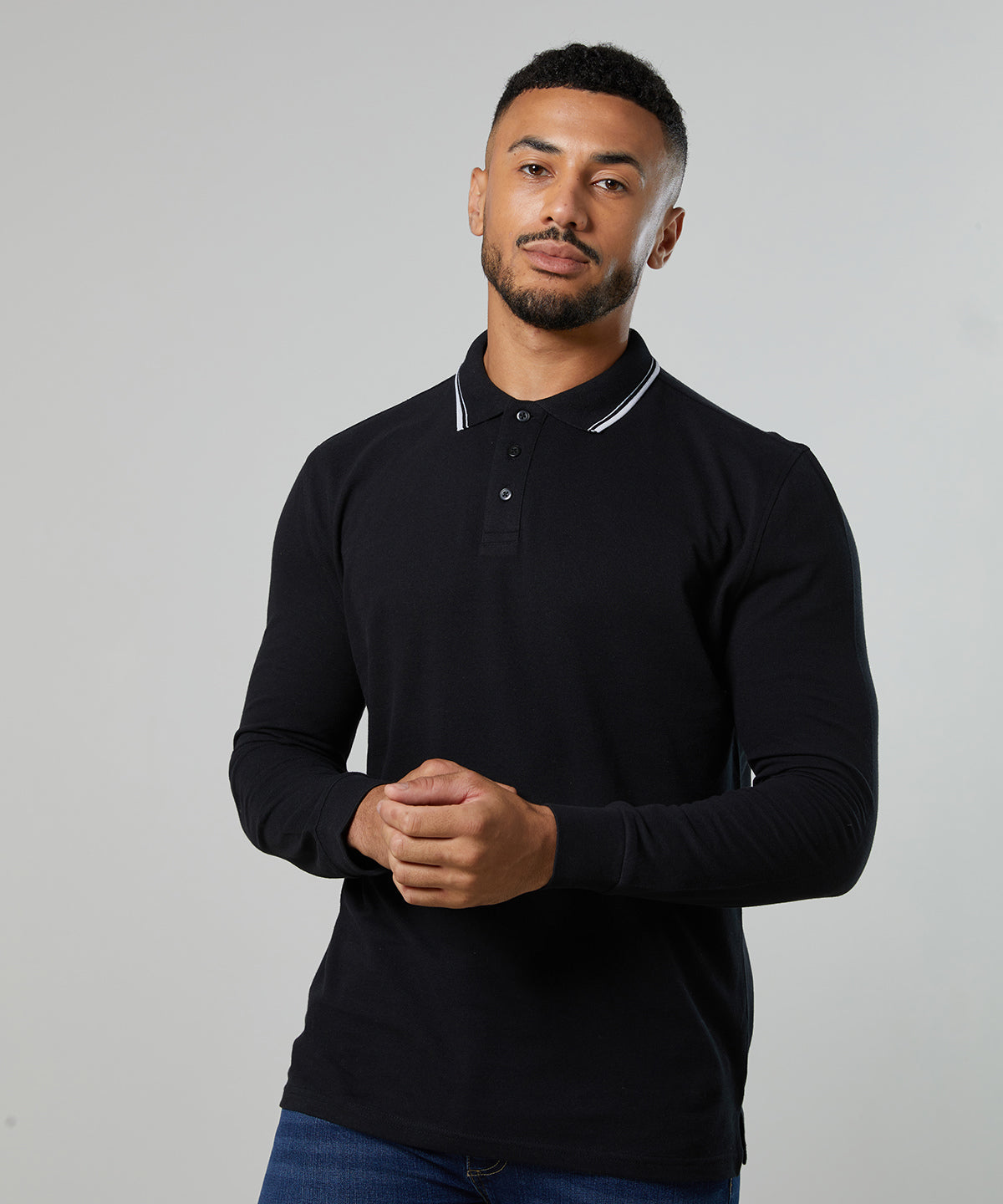 Pólóbolir - Long Sleeve Tipped 100 Polo