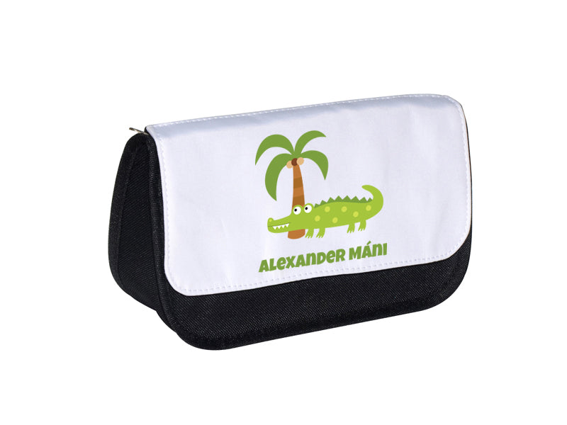 Prennaveski með krókódíl og nafni barnsins