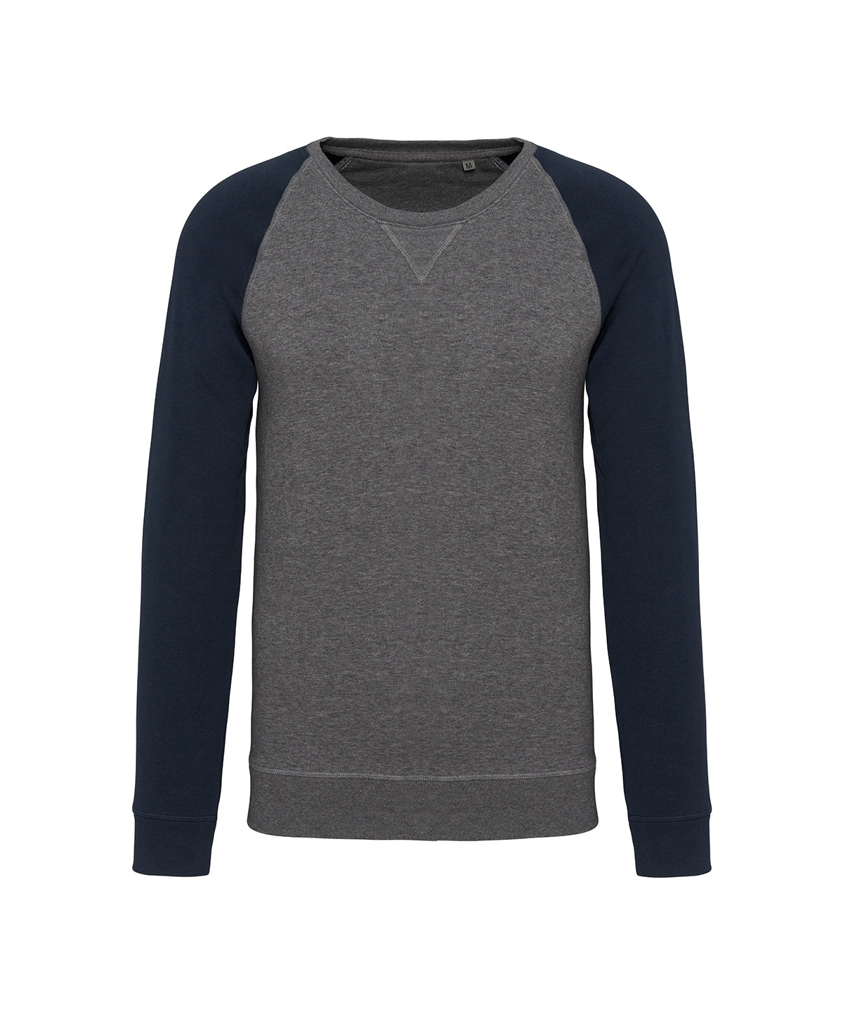 Háskólapeysur - Men's Two-tone Organic Crew Neck Raglan Sleeve Sweatshirt