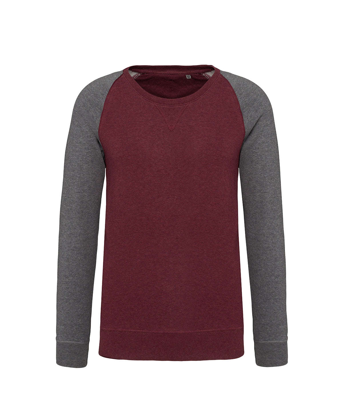 Háskólapeysur - Men's Two-tone Organic Crew Neck Raglan Sleeve Sweatshirt