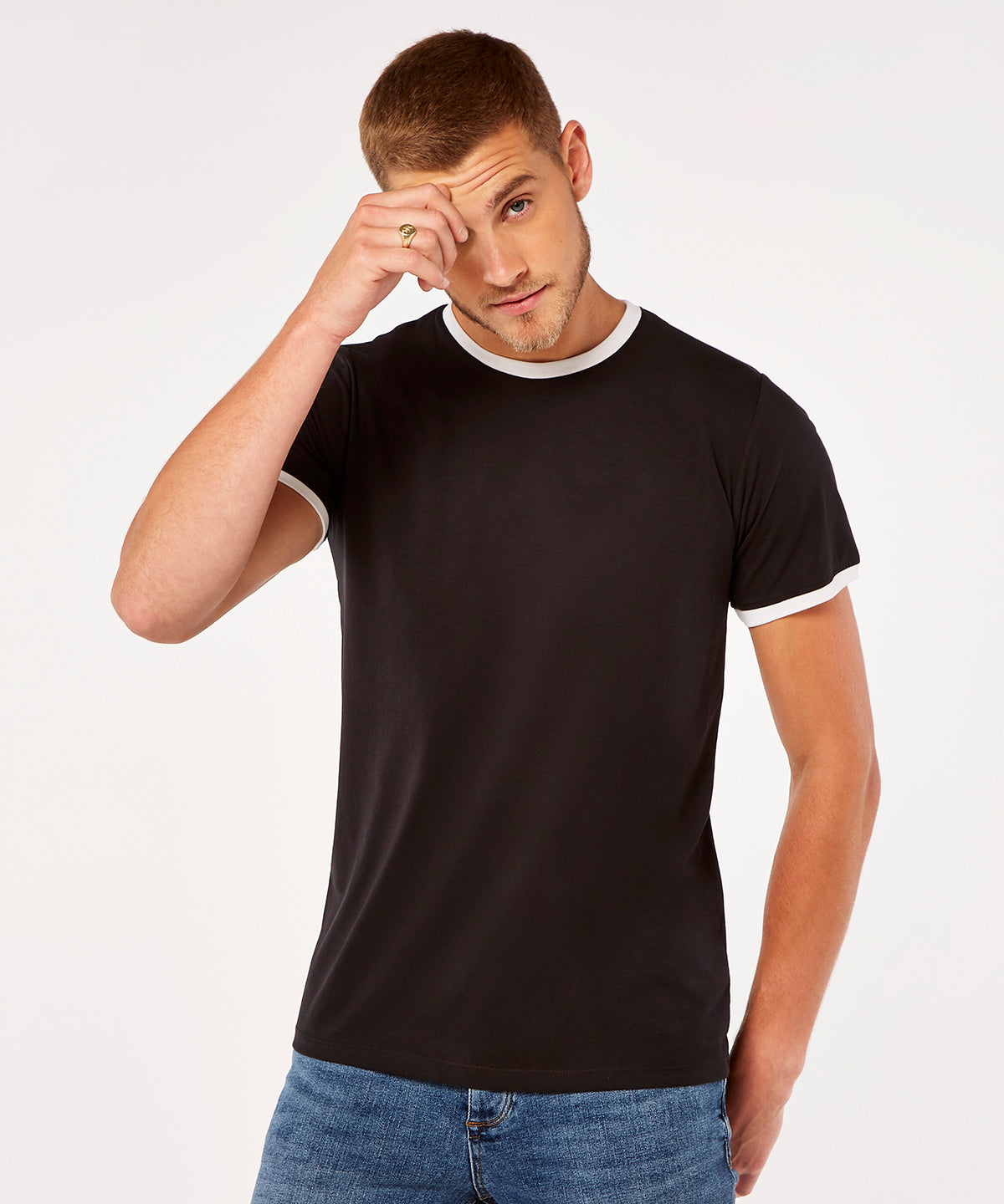 Stuttermabolir - Fashion Fit Ringer Tee