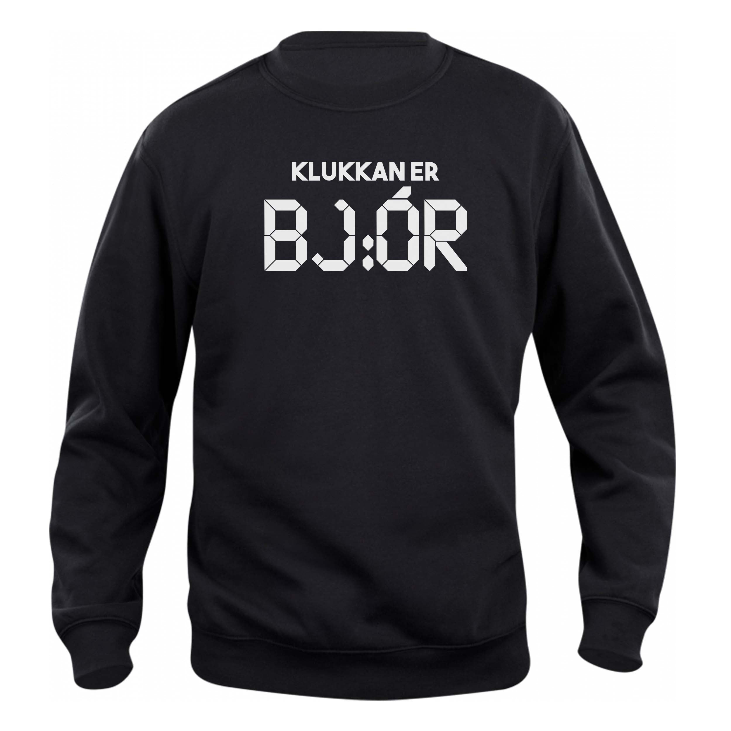 KLUKKAN ER BJÓR - Peysa - Svört