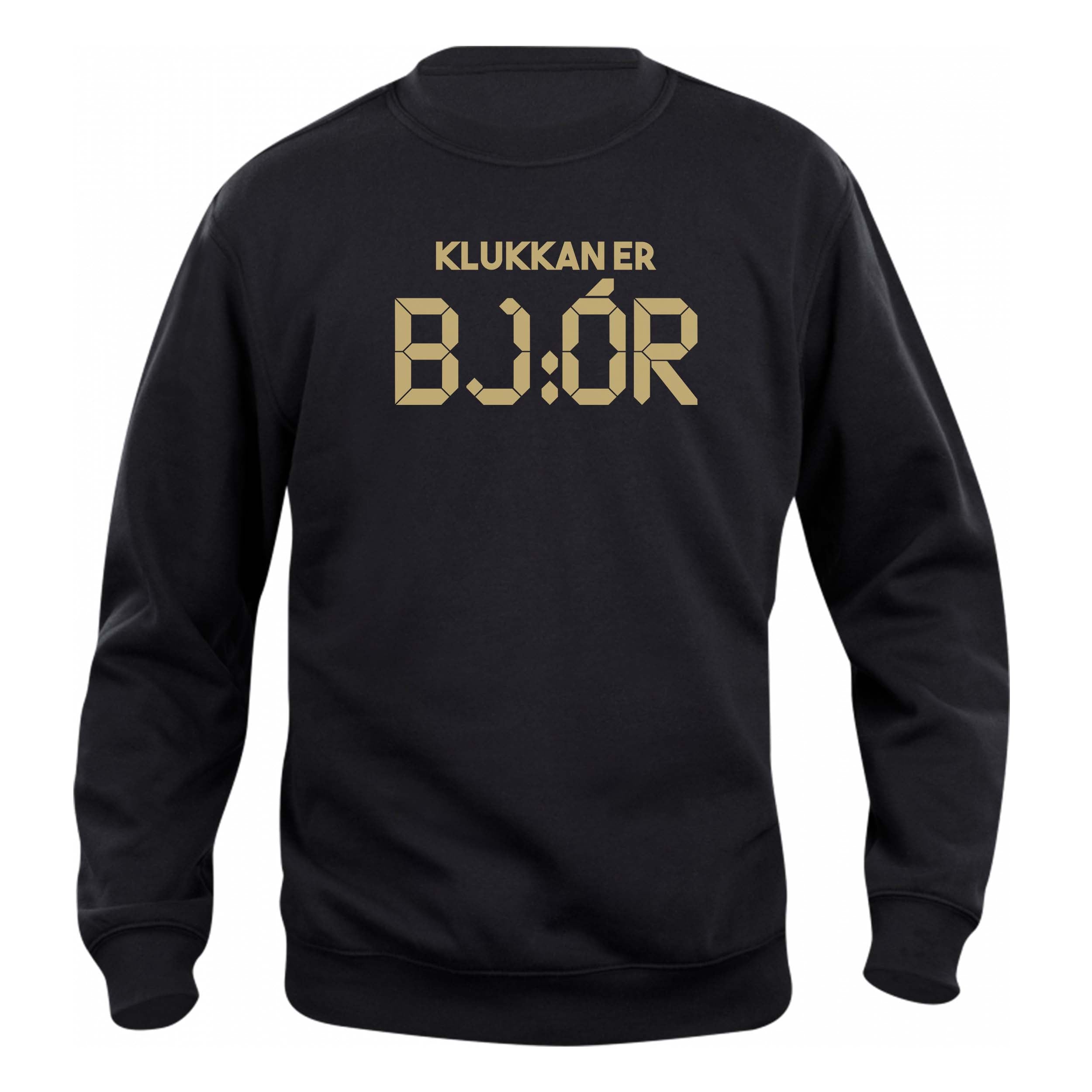 KLUKKAN ER BJÓR - Peysa - Svört