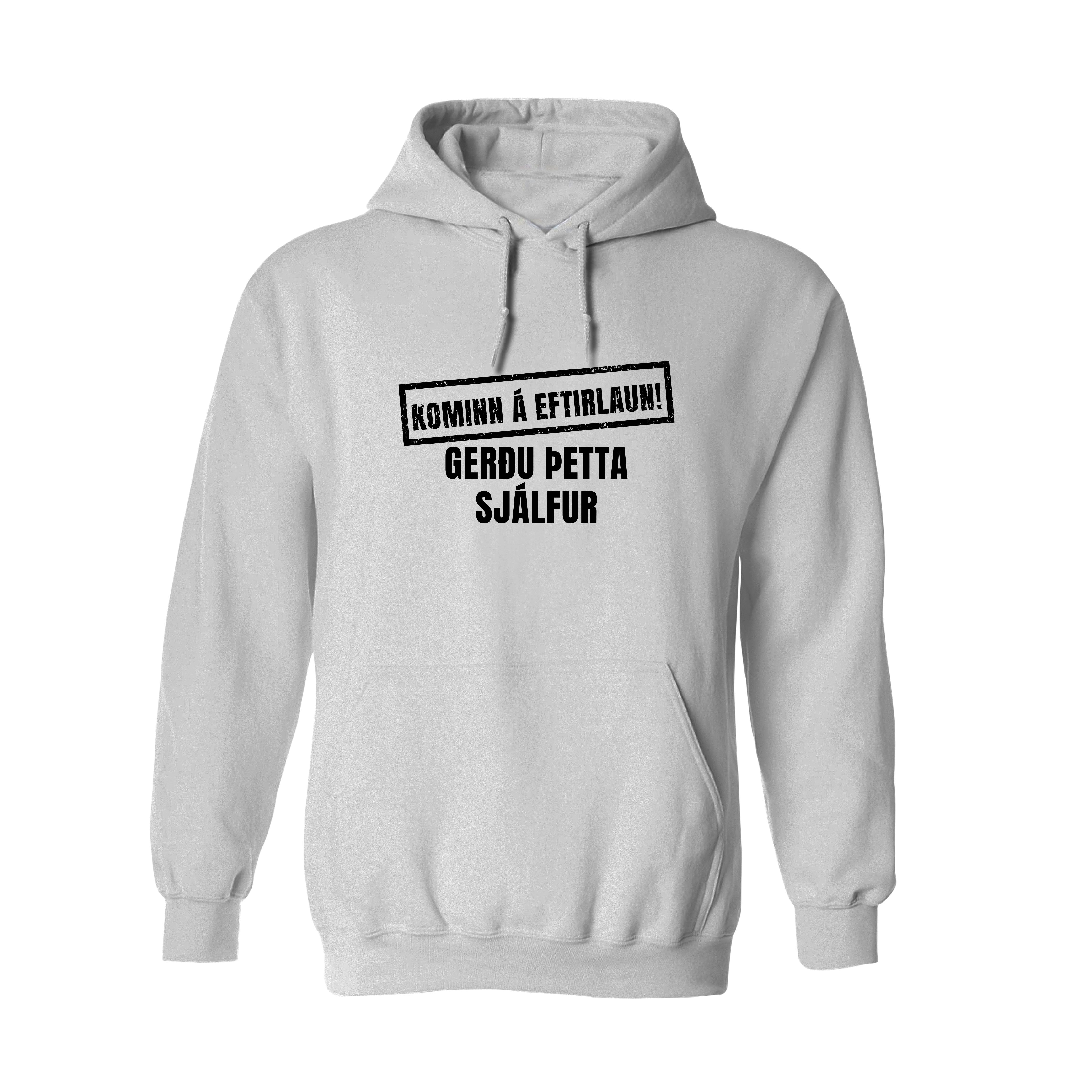 KOMINN Á EFTIRLAUN! SJÁLFUR - Hettupeysa - Hvít