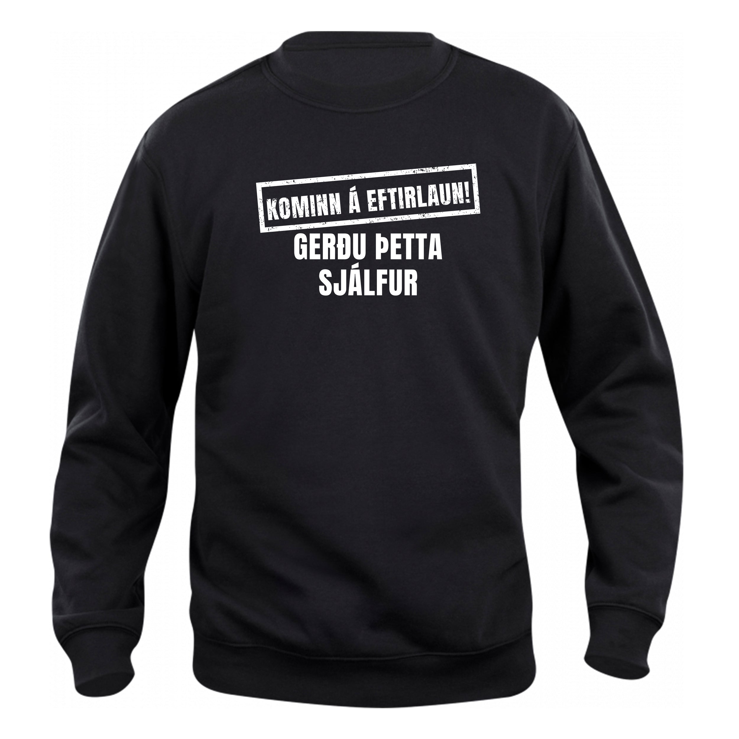 KOMINN Á EFTIRLAUN! SJÁLFUR - Peysa - Svört