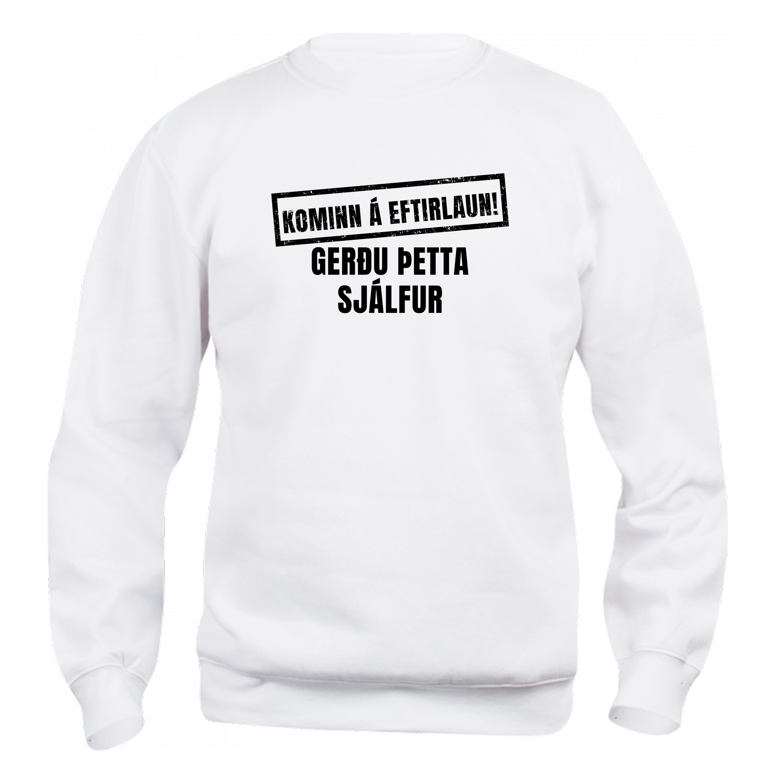 KOMINN Á EFTIRLAUN! SJÁLFUR - Peysa - Hvít