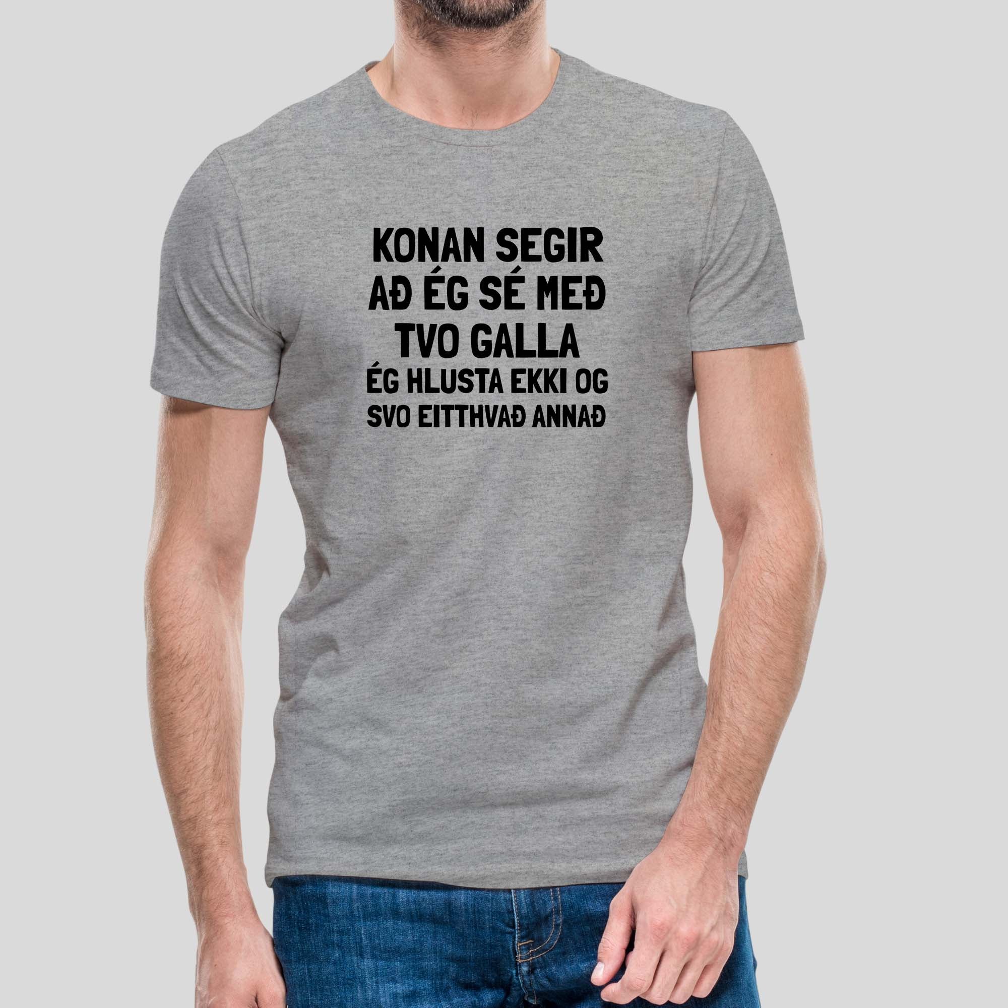 KONAN SEGIR - AÐ ÉG SÉ MEÐ - Grár bolur