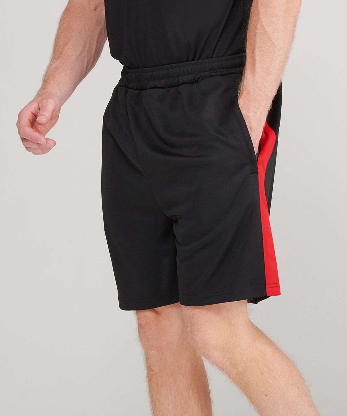 Stuttbuxur - Knitted Shorts With Zip Pockets