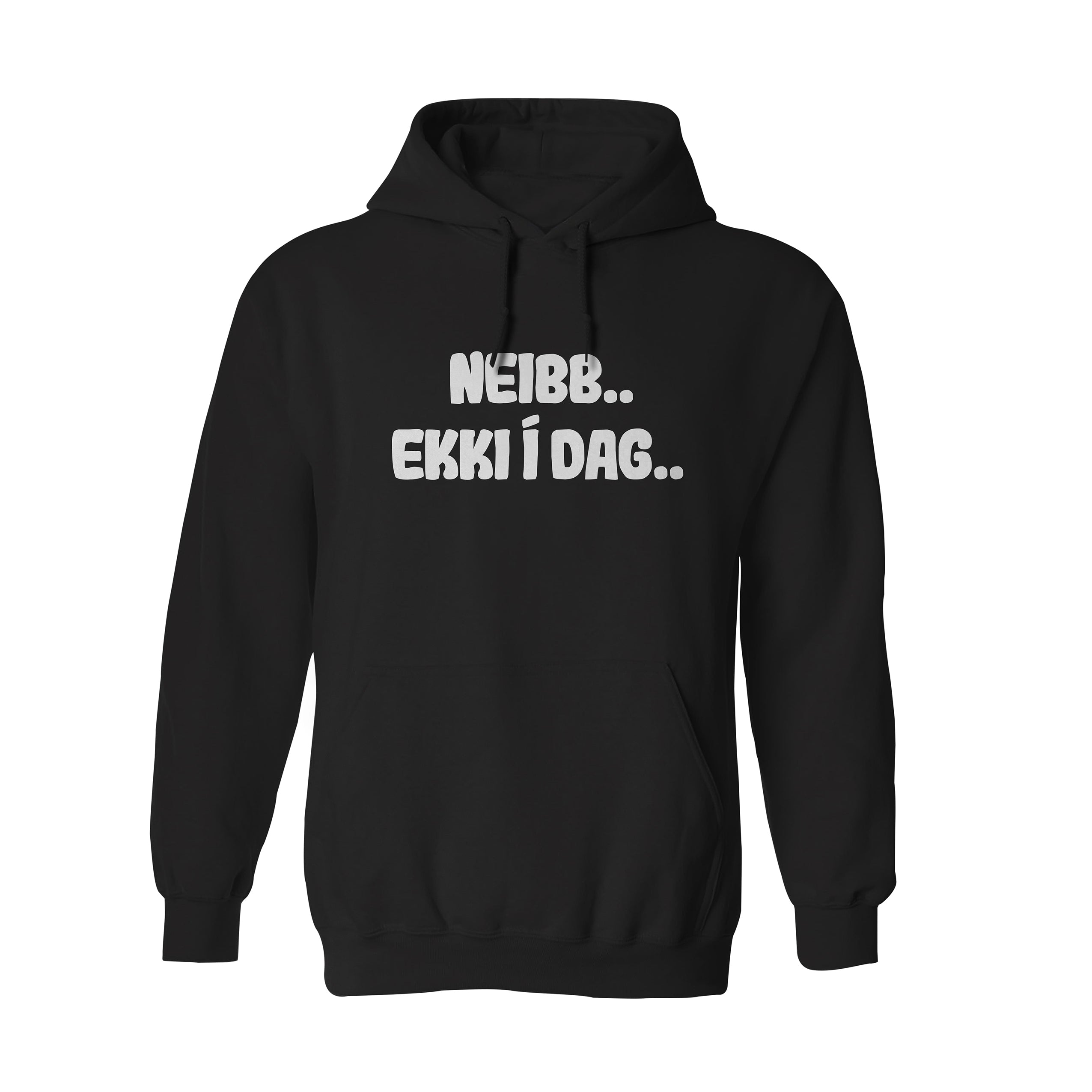 NEIBB EKKI Í DAG - Hettupeysa - Svört