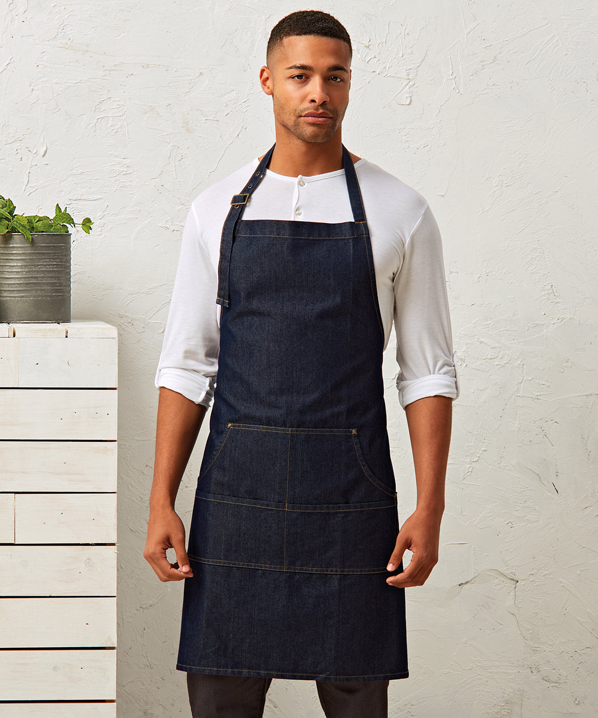 Svuntur - Jeans Stitch Bib Apron