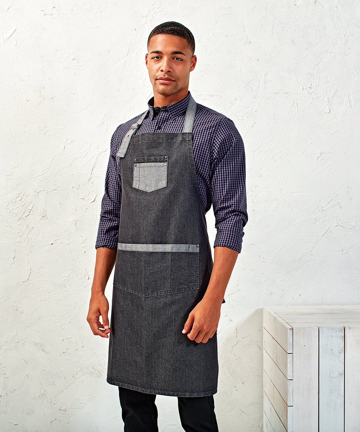 Svuntur - Domain Contrast Denim Bib Apron