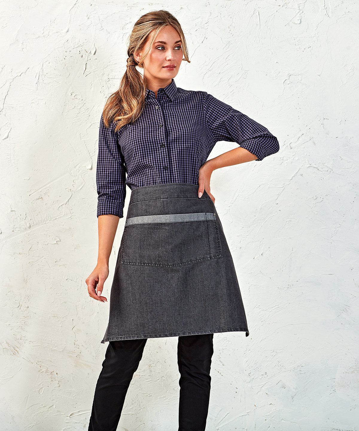 Svuntur - Domain Contrast Denim Waist Apron
