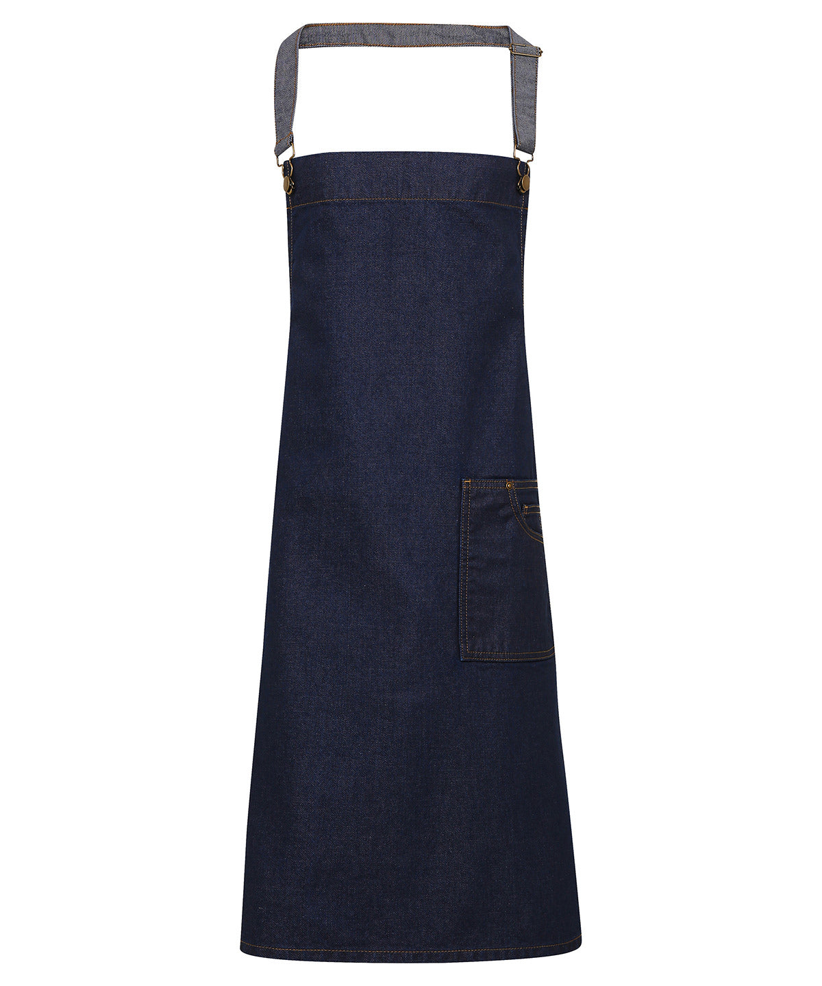 Svuntur - District Waxed-look Denim Bib Apron