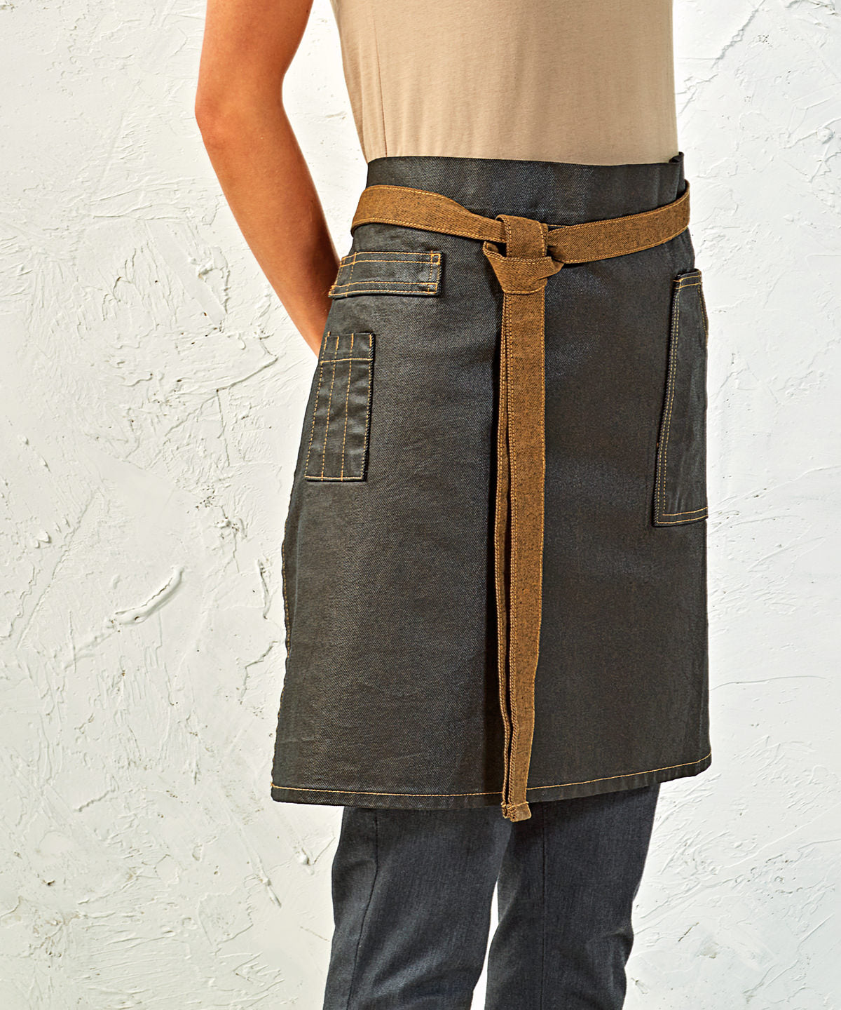 Svuntur - Division Waxed-look Denim Waist Apron