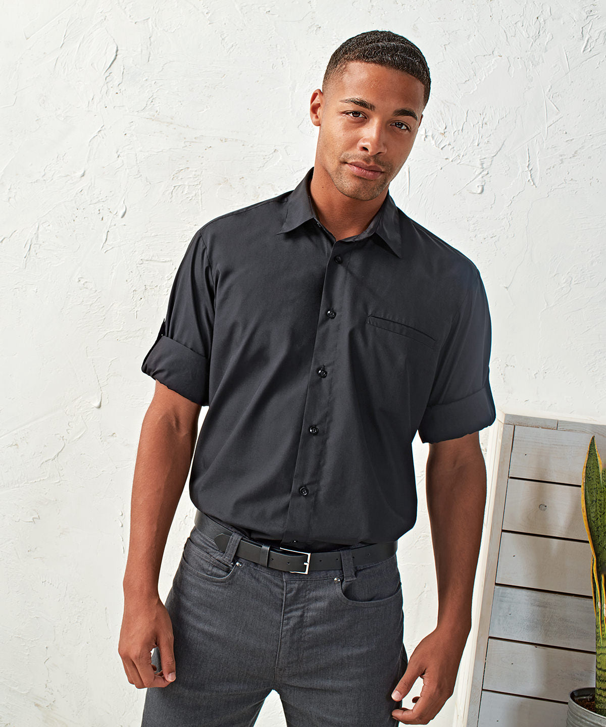 Bolir - Roll Sleeve Poplin Shirt