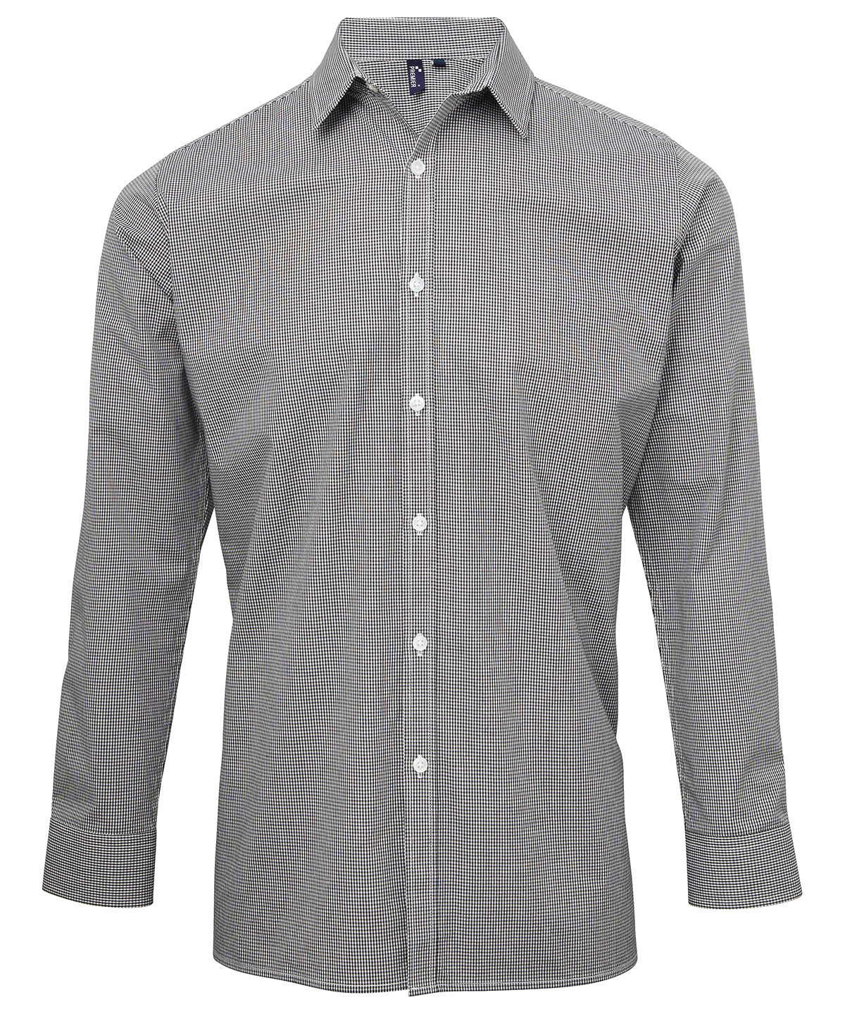Bolir - Microcheck (Gingham) Long Sleeve Cotton Shirt