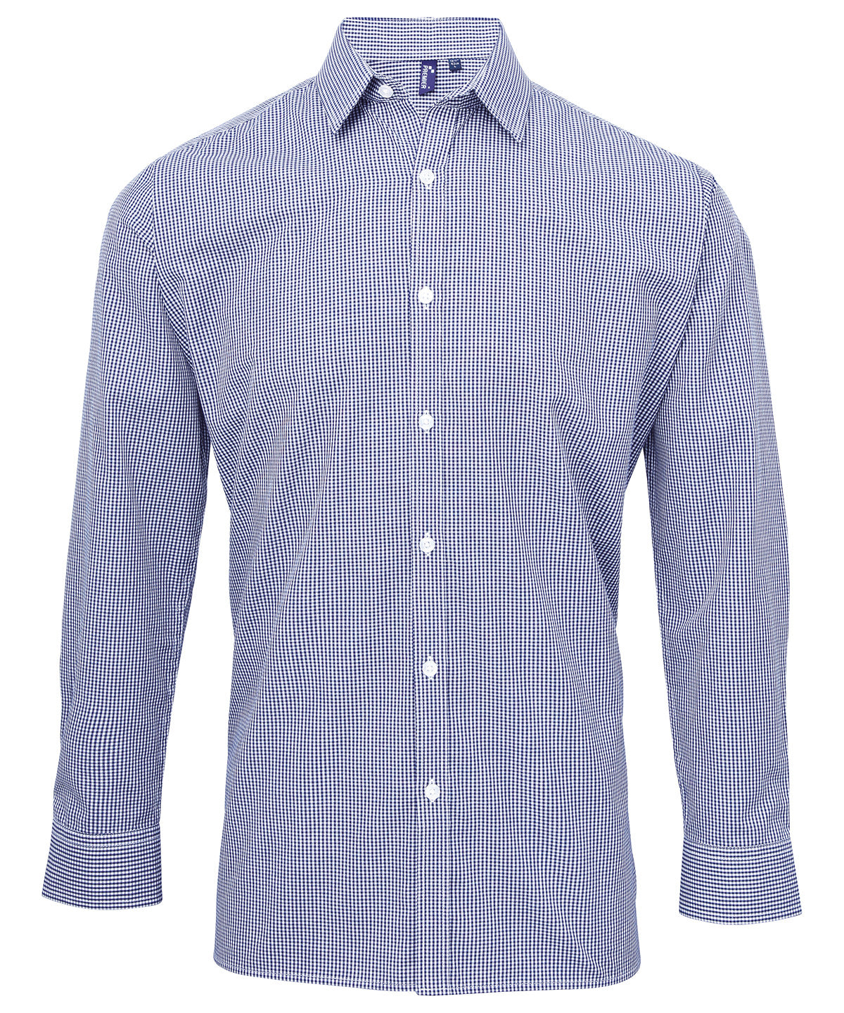 Bolir - Microcheck (Gingham) Long Sleeve Cotton Shirt