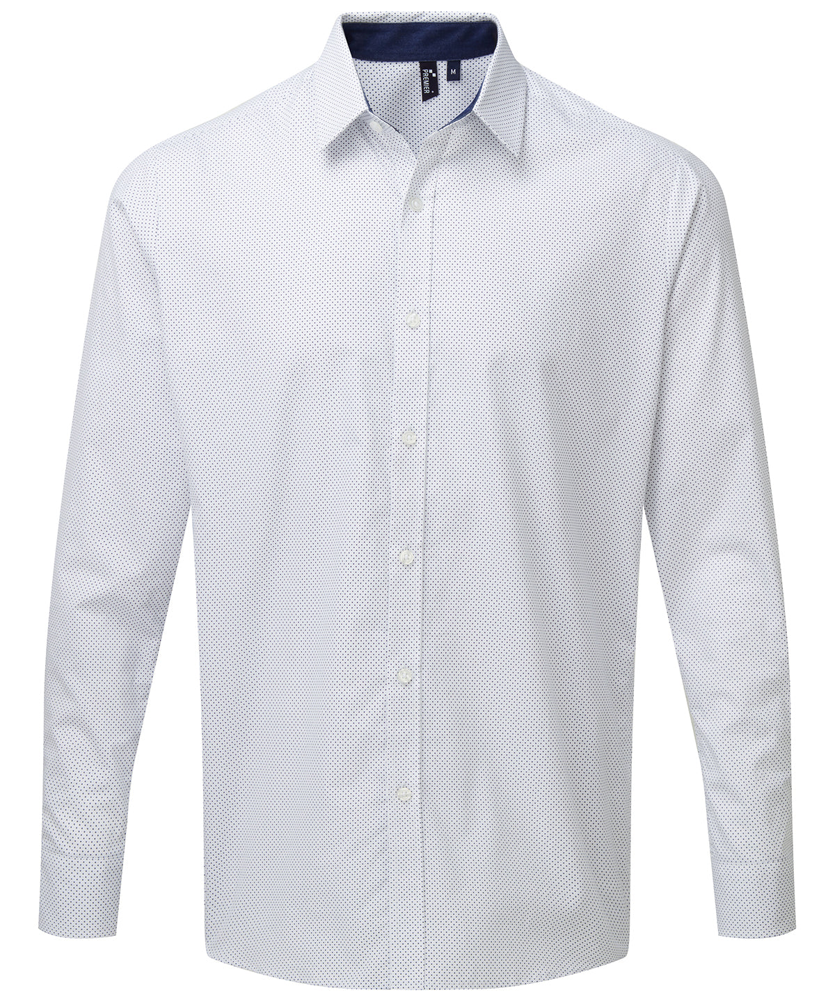 Denim Pindot Long Sleeve Shirt