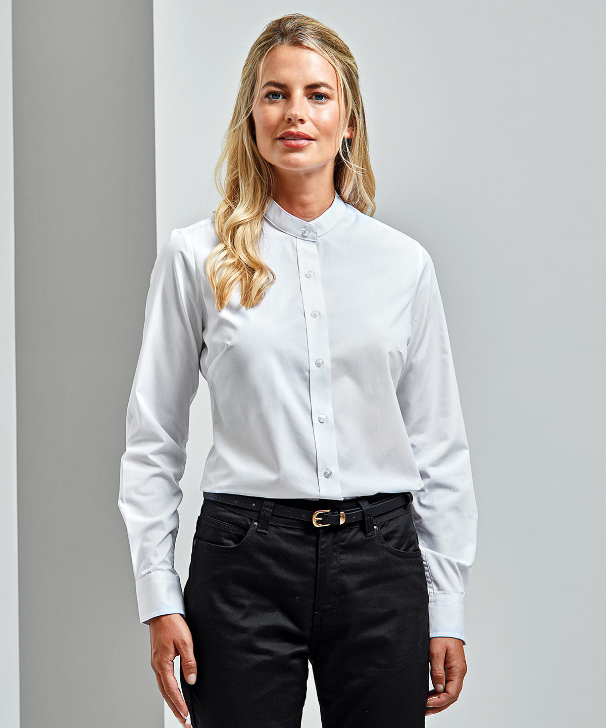 Bolir - Women's Banded Collar 'grandad' Shirt