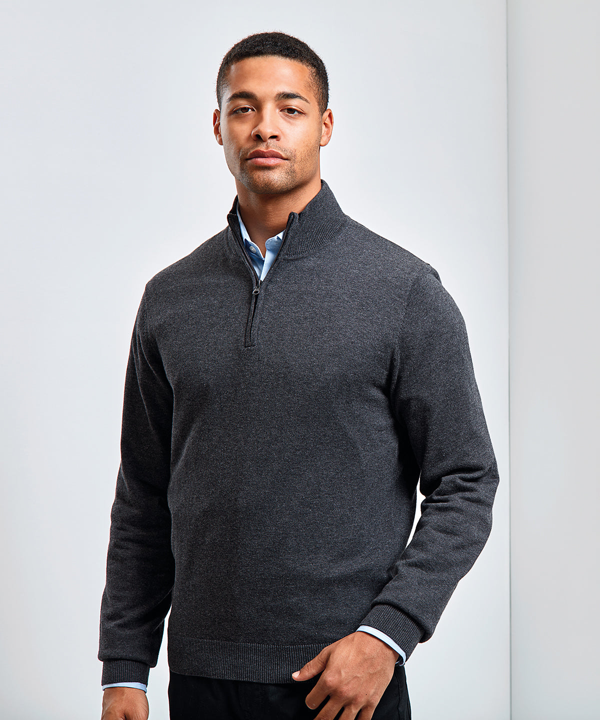 Prjónaðar peysur - ¼ Zip Knitted Sweater