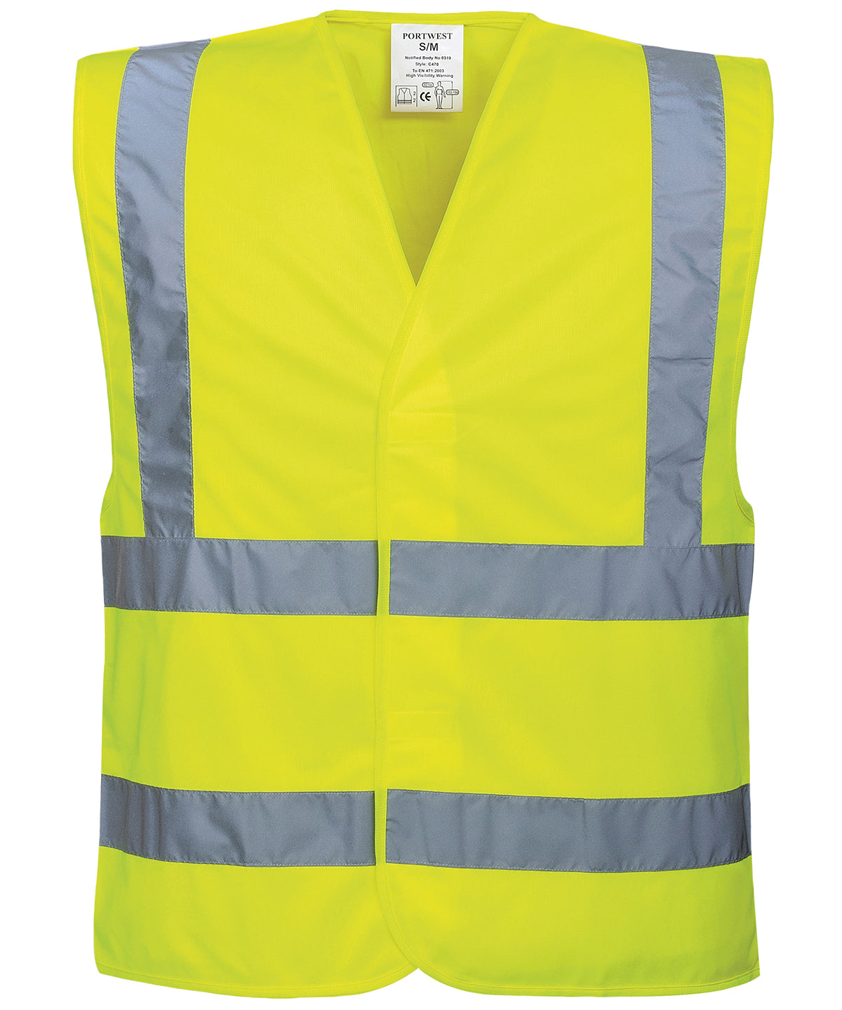 Öryggisvesti - Hi-vis Two-band-and-brace Vest (C470)