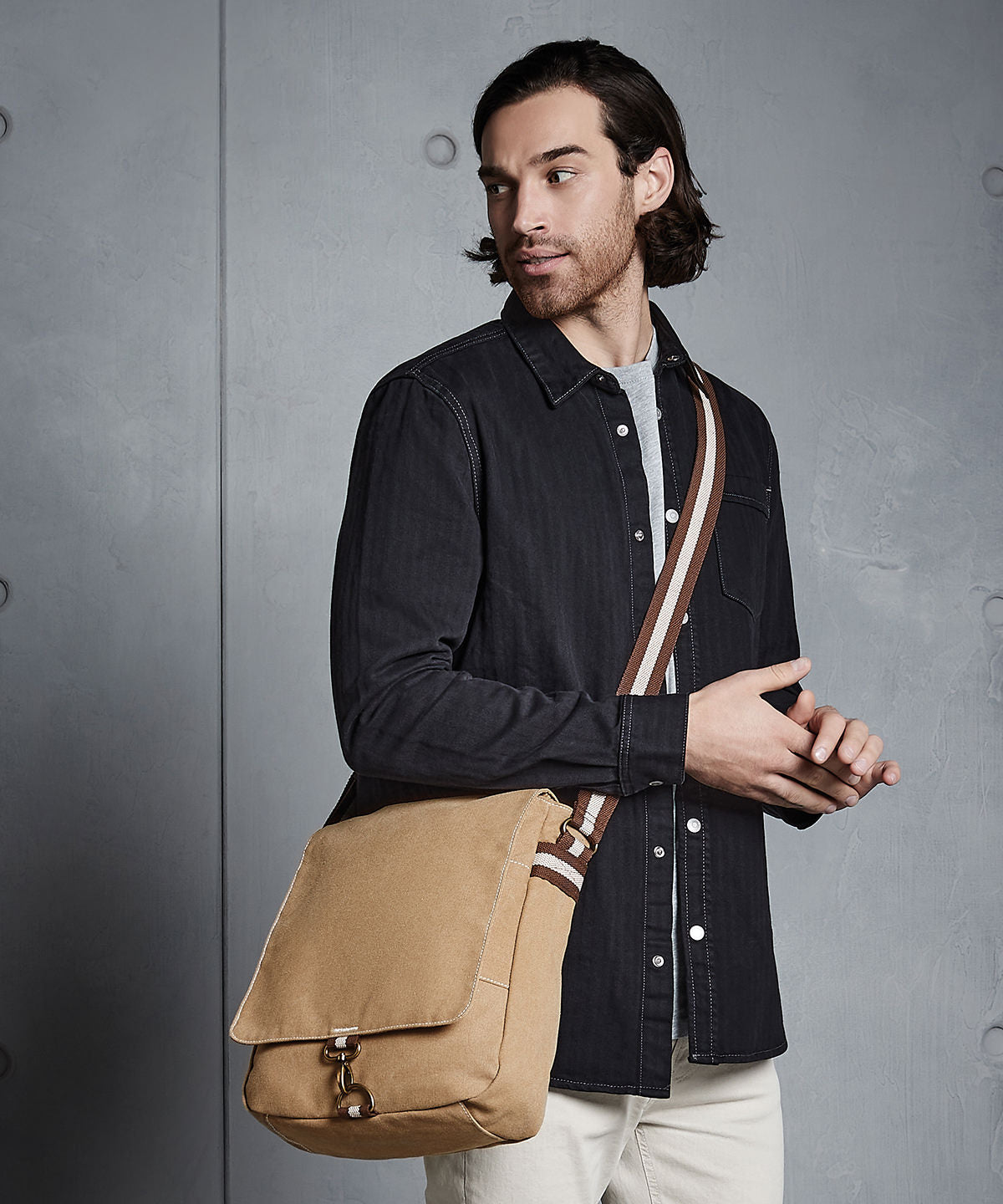 Töskur - Vintage Canvas Messenger