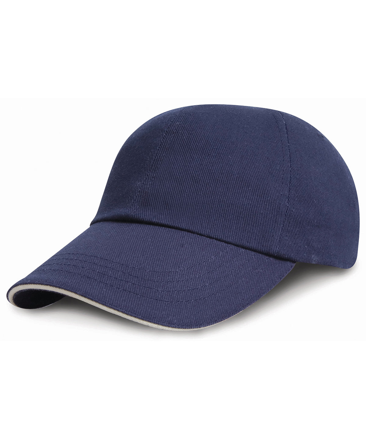 Húfur - Low-profile Heavy Brushed Cotton Cap With Sandwich Peak