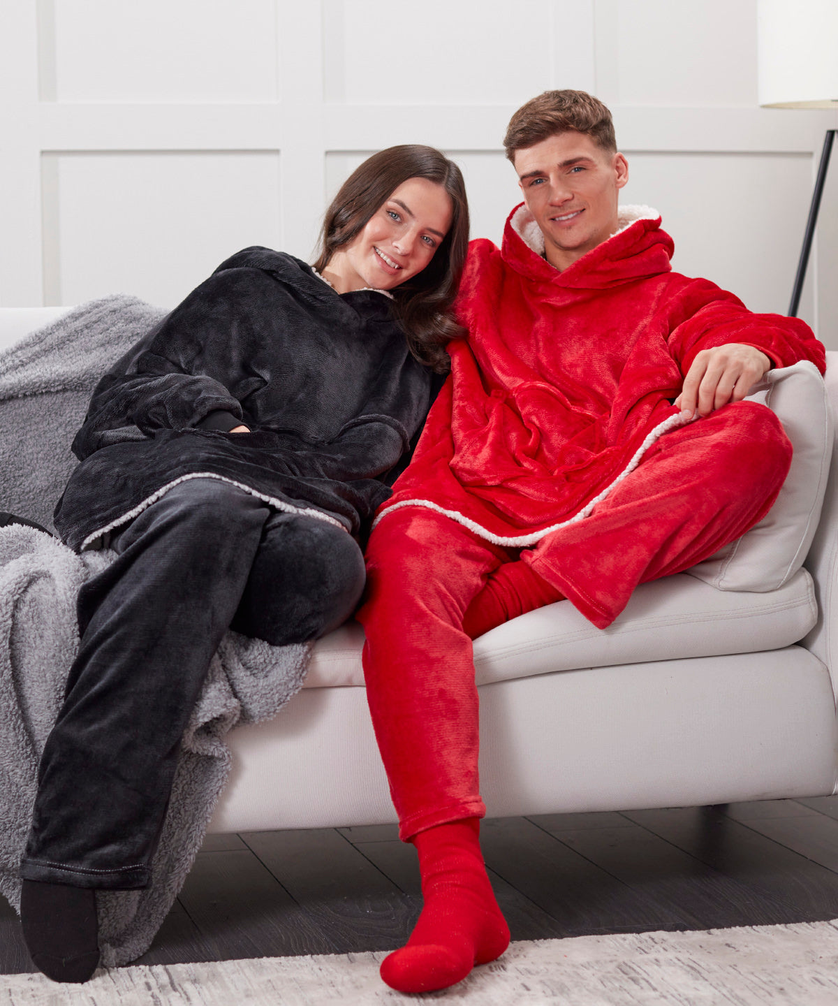 Hettupeysur - The Ribbon Oversized Cosy Reversible Sherpa Hoodie