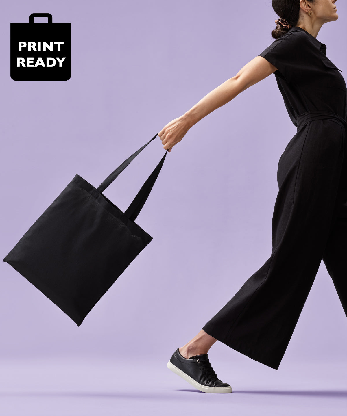 Töskur - Cotton Shopper Long Handle