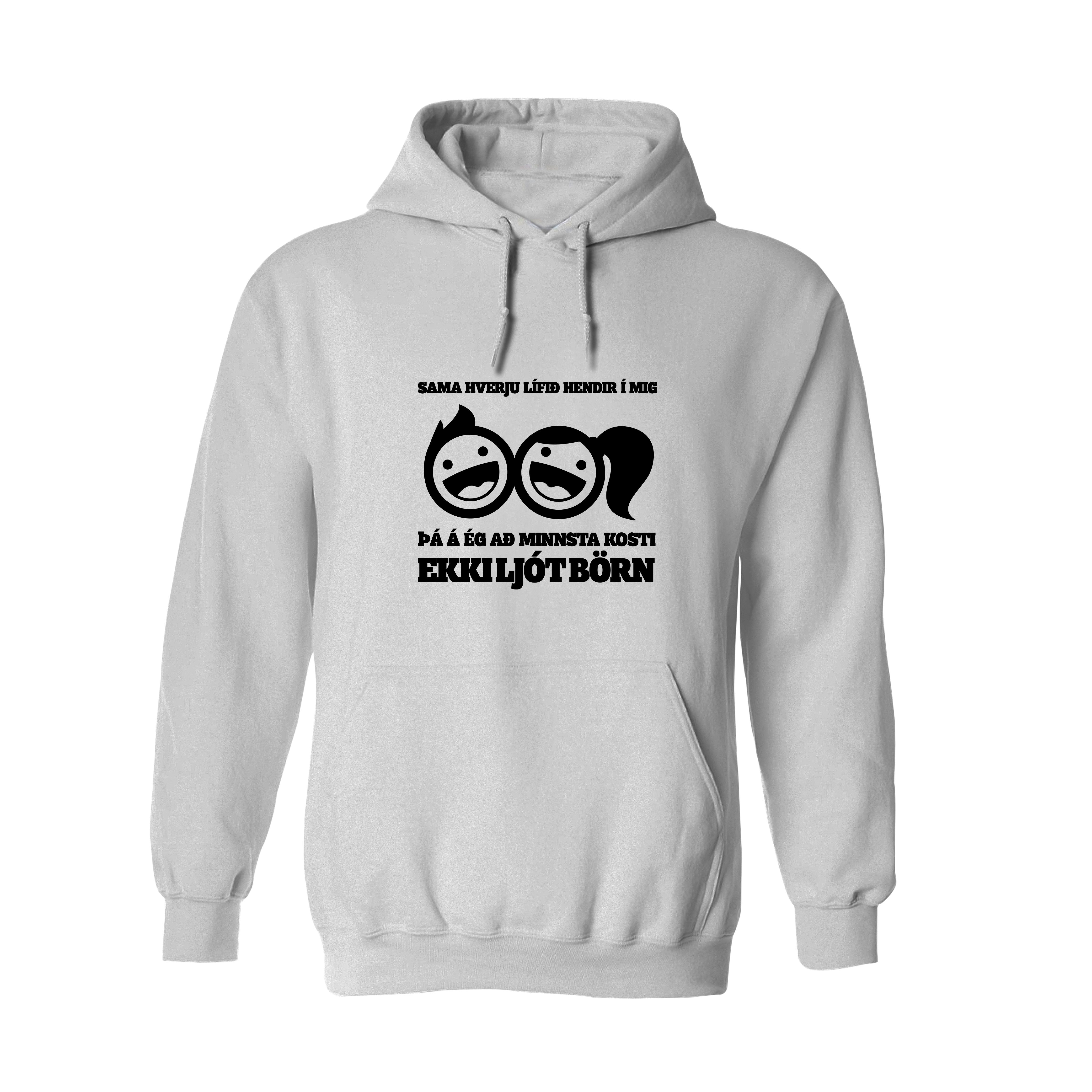 SAMA HVERJU LÍFIÐ HENDIR Í MIG - Hettupeysa - Hvít