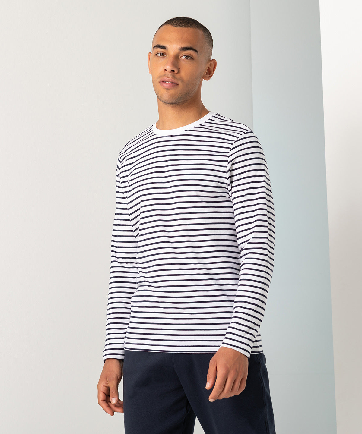 Stuttermabolir - Unisex Long-sleeved Striped T