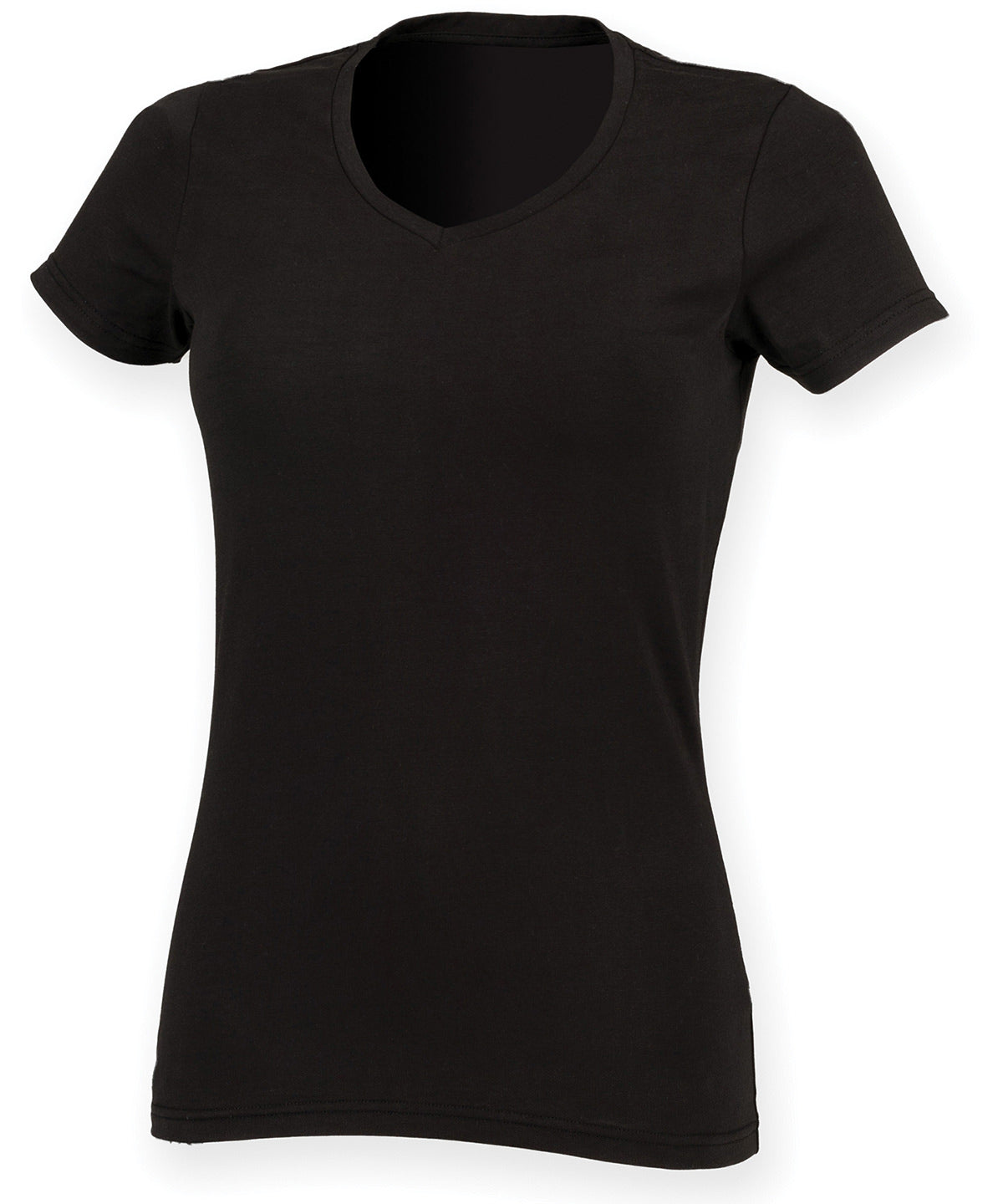 Stuttermabolir - Feel Good Women's Stretch V-neck T-shirt